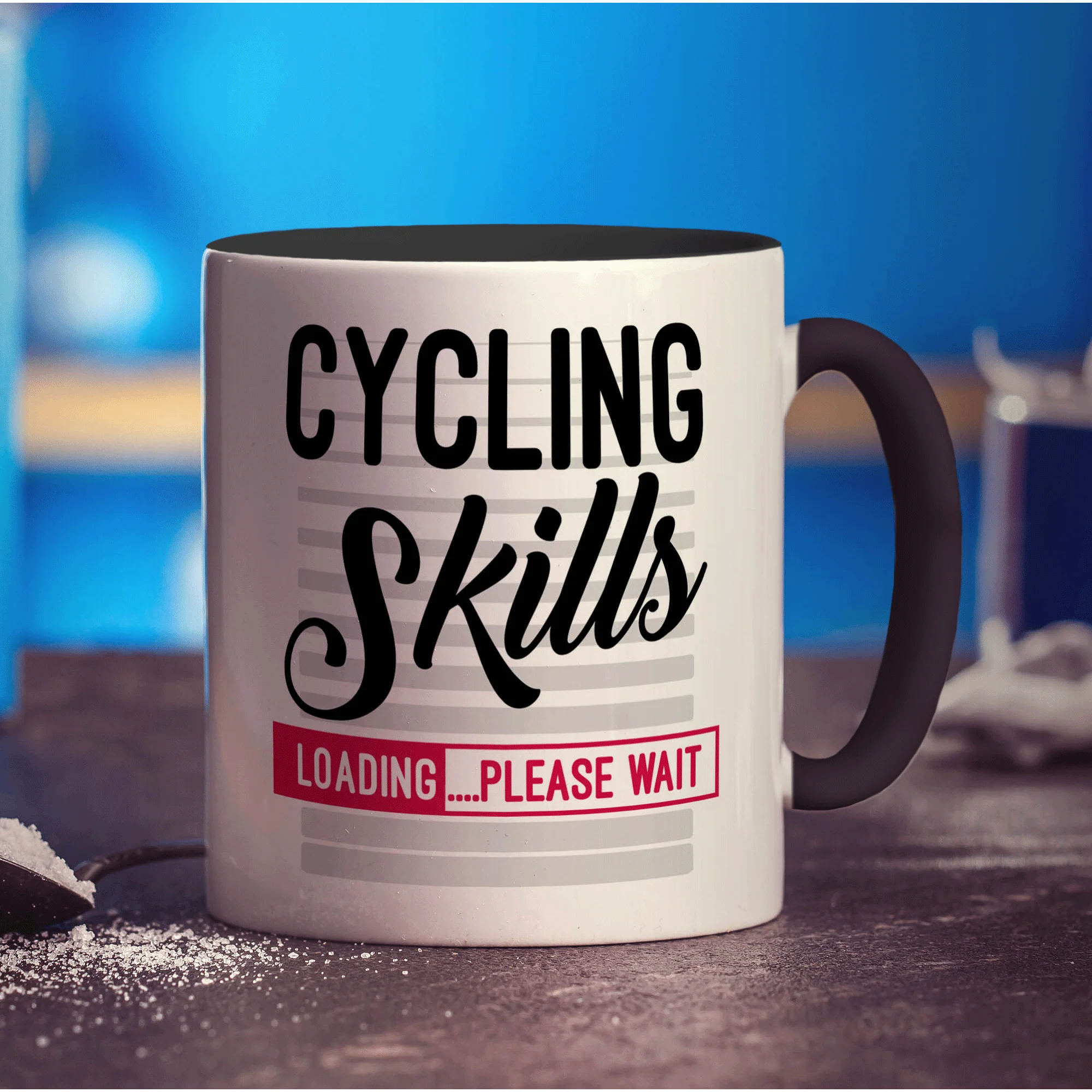 Cycling Skills - Loading Please Wait Mug - Image 10