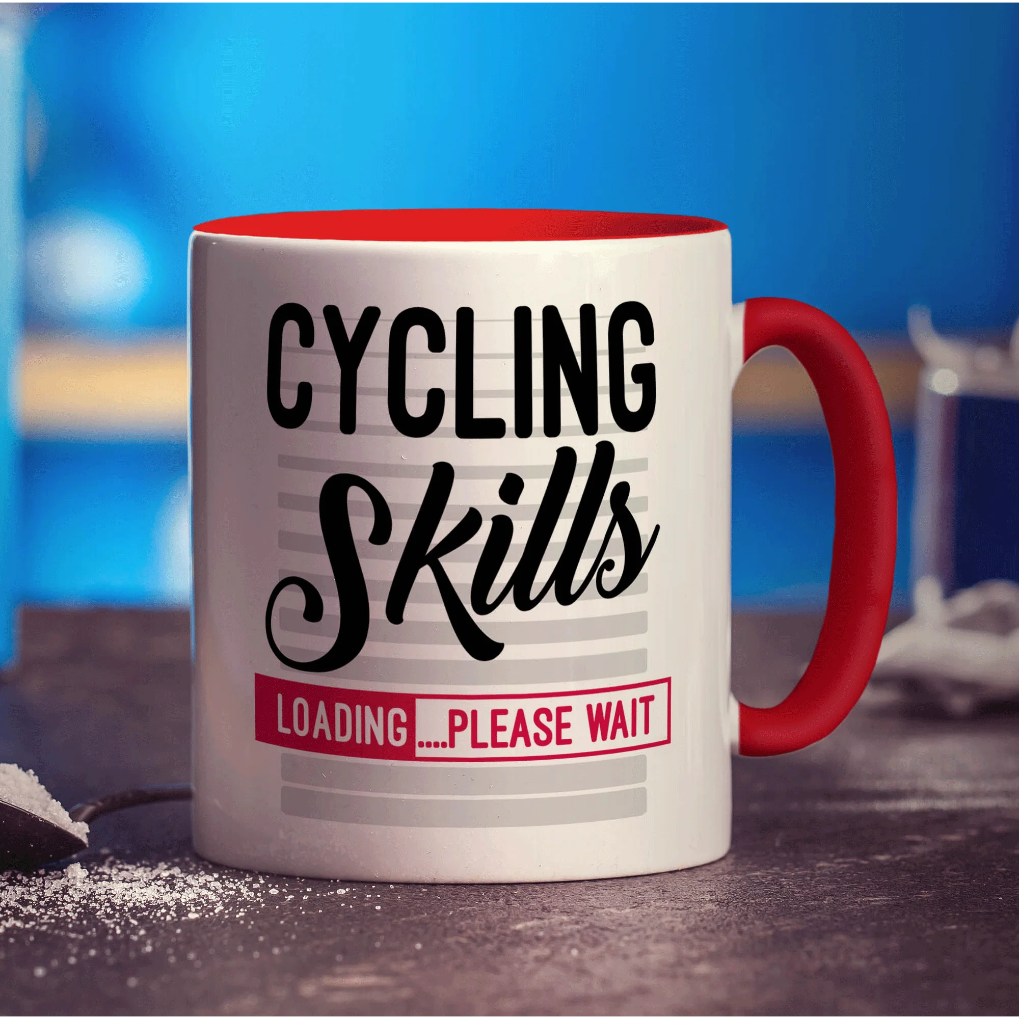 Cycling Skills - Loading Please Wait Mug - Image 11
