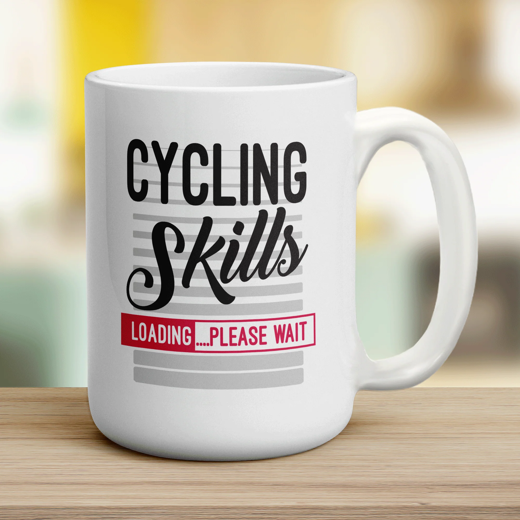 Cycling Skills - Loading Please Wait Mug - Image 12