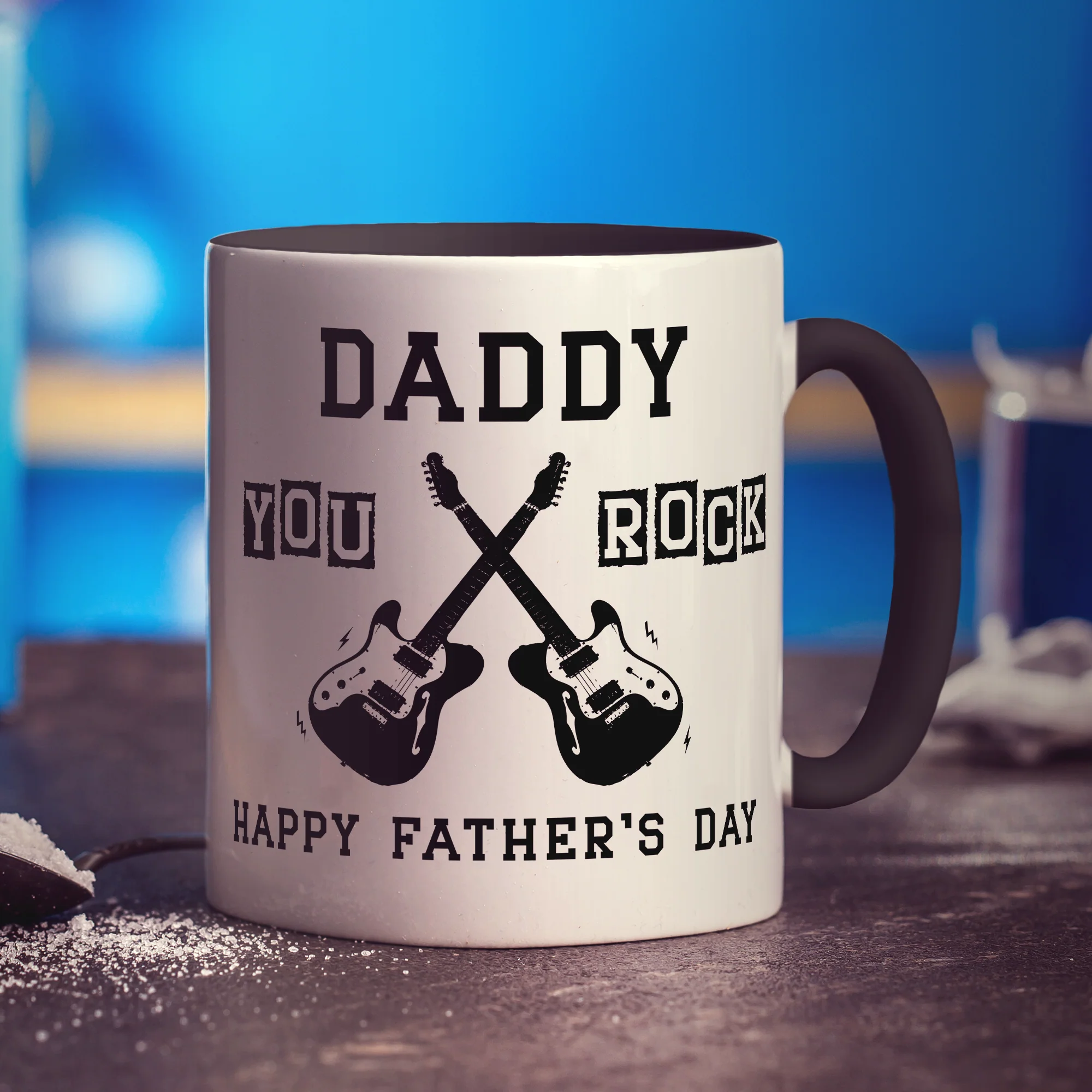 Daddy You Rock Photo Mug - Image 4