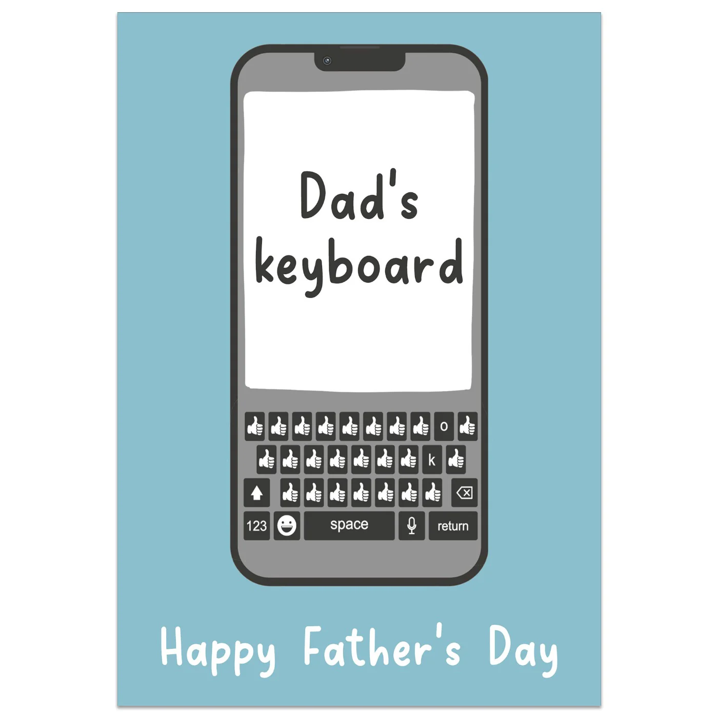 Dad's Keyboard Father's Day Card
