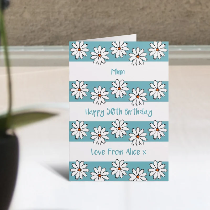 Daisy Personalised Birthday Card - Image 3