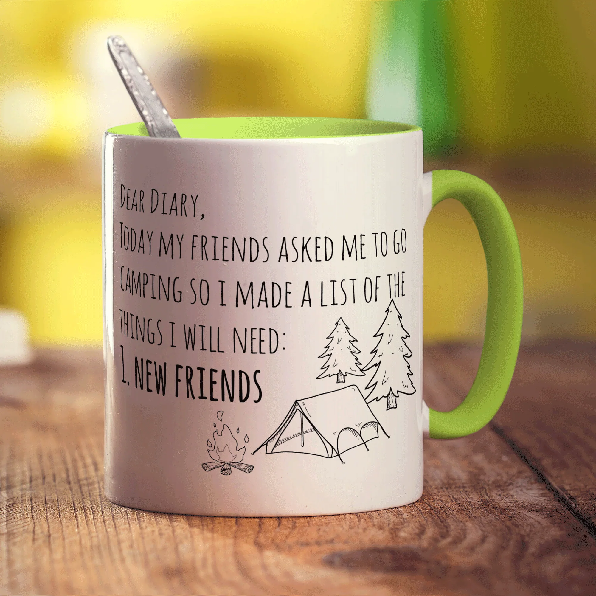Dear Diary, Today My Friends Asked Me to go Camping Mug - Image 7