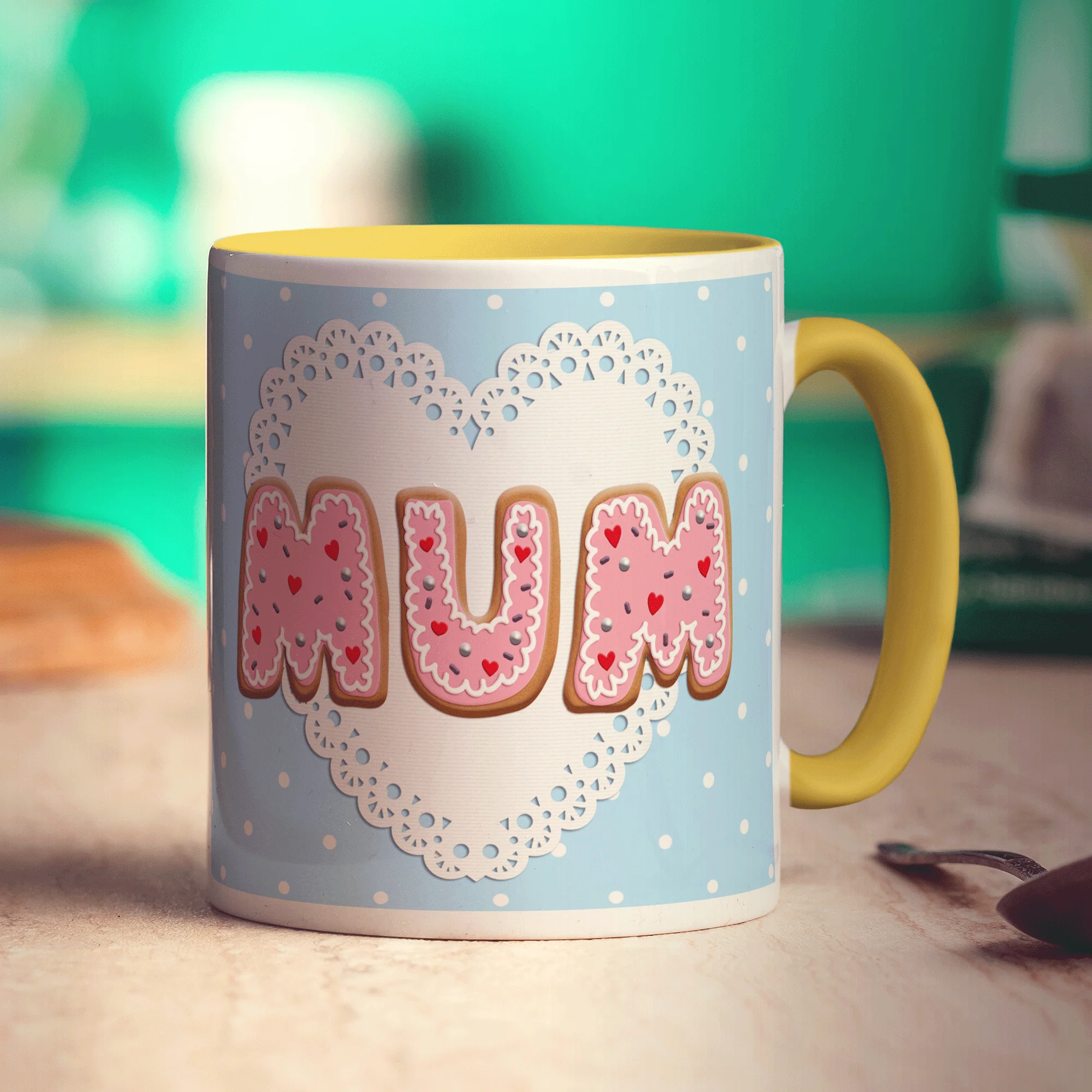 Decorated Biscuit "Mum" Message Mug - Image 4