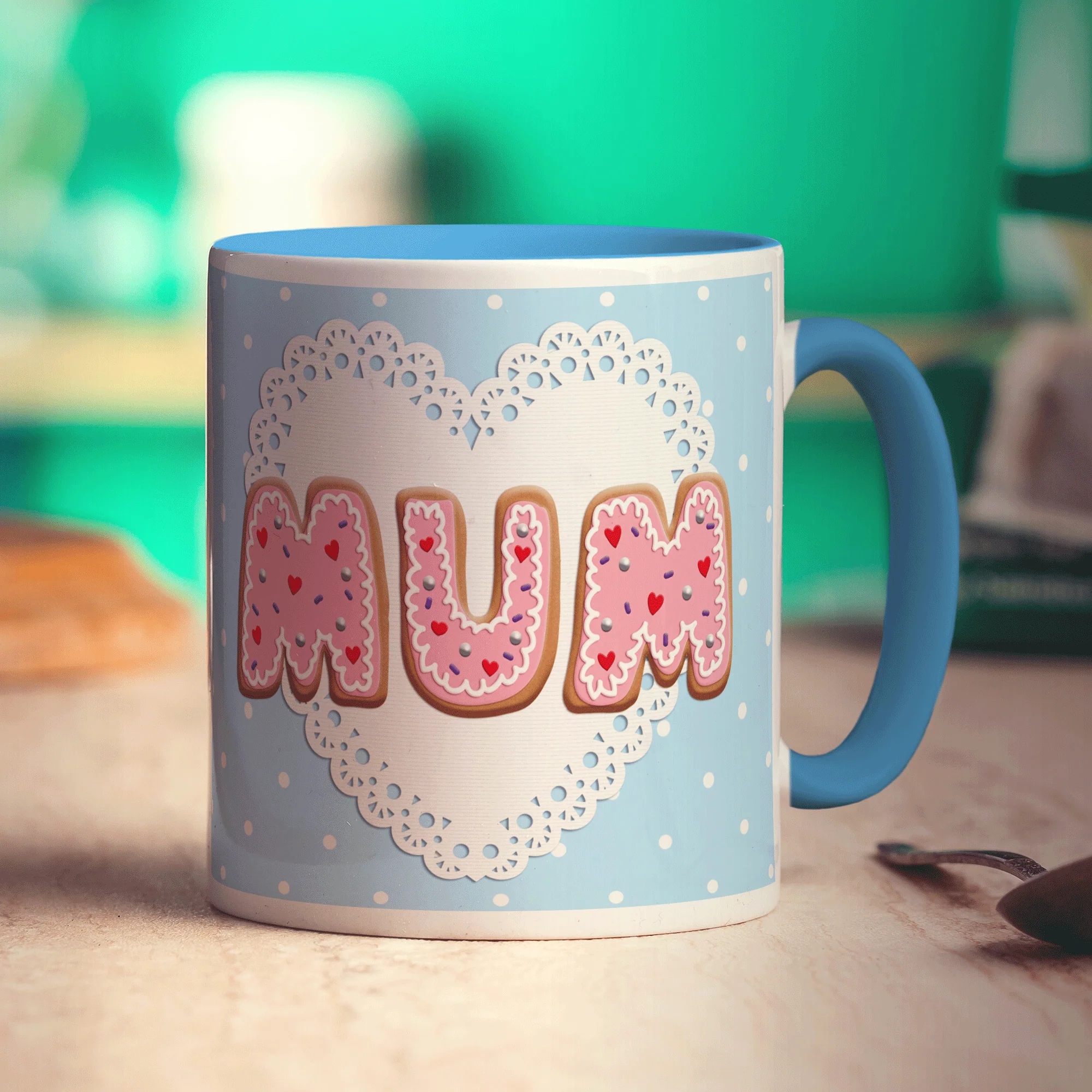 Decorated Biscuit "Mum" Message Mug - Image 7