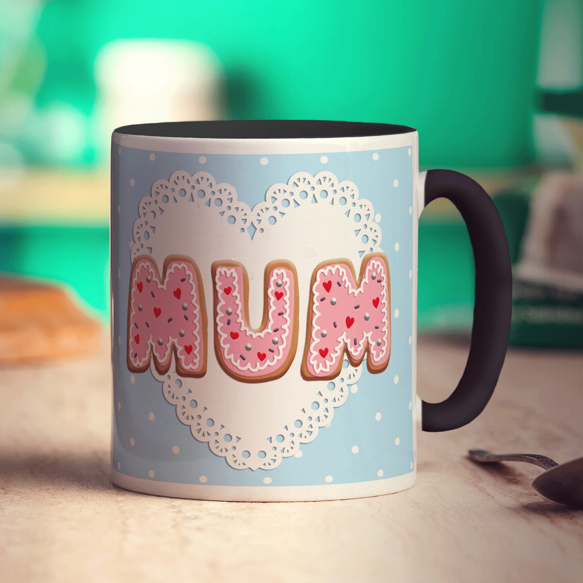 Decorated Biscuit "Mum" Message Mug - Image 9