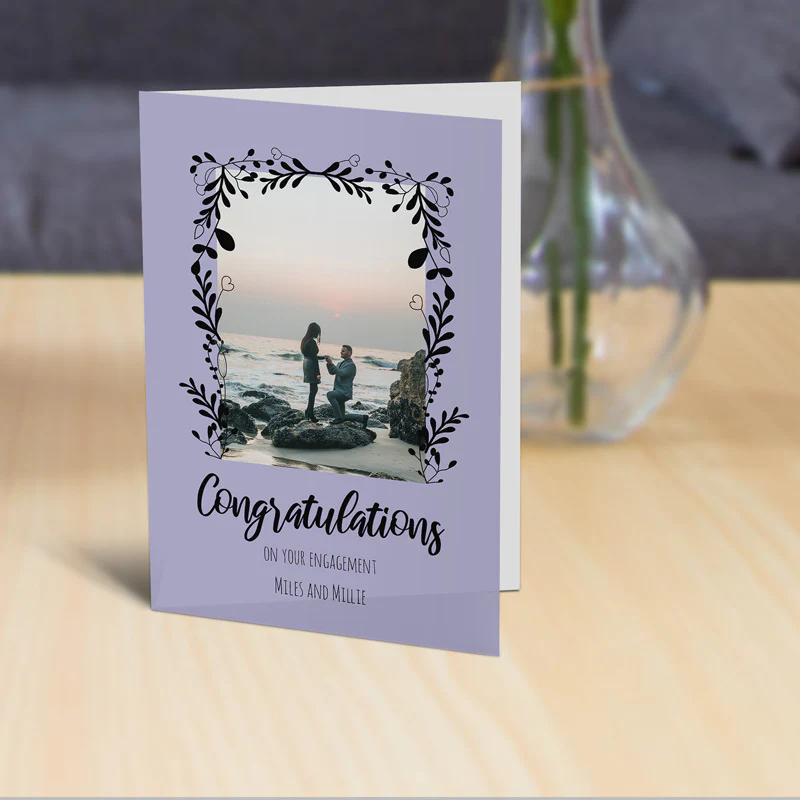 Decorative Engagement Photo Card - Image 3