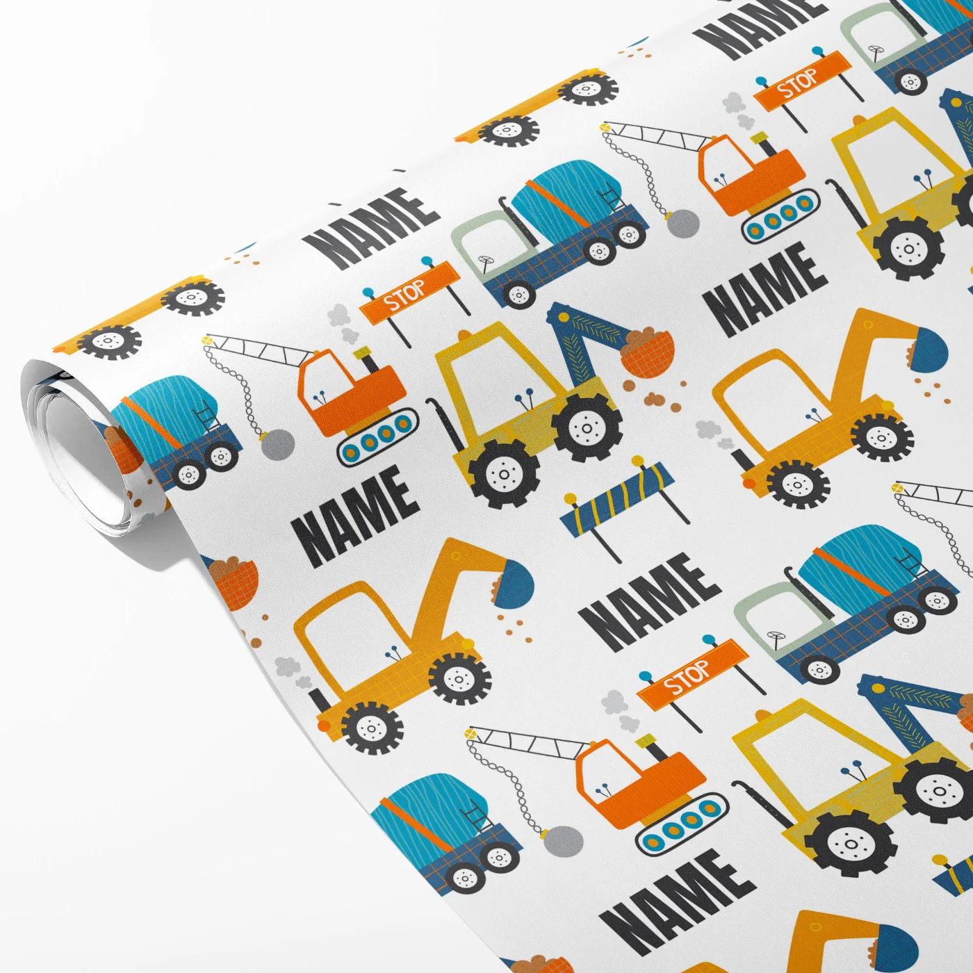 Digger Name Wrapping Paper - Image 2