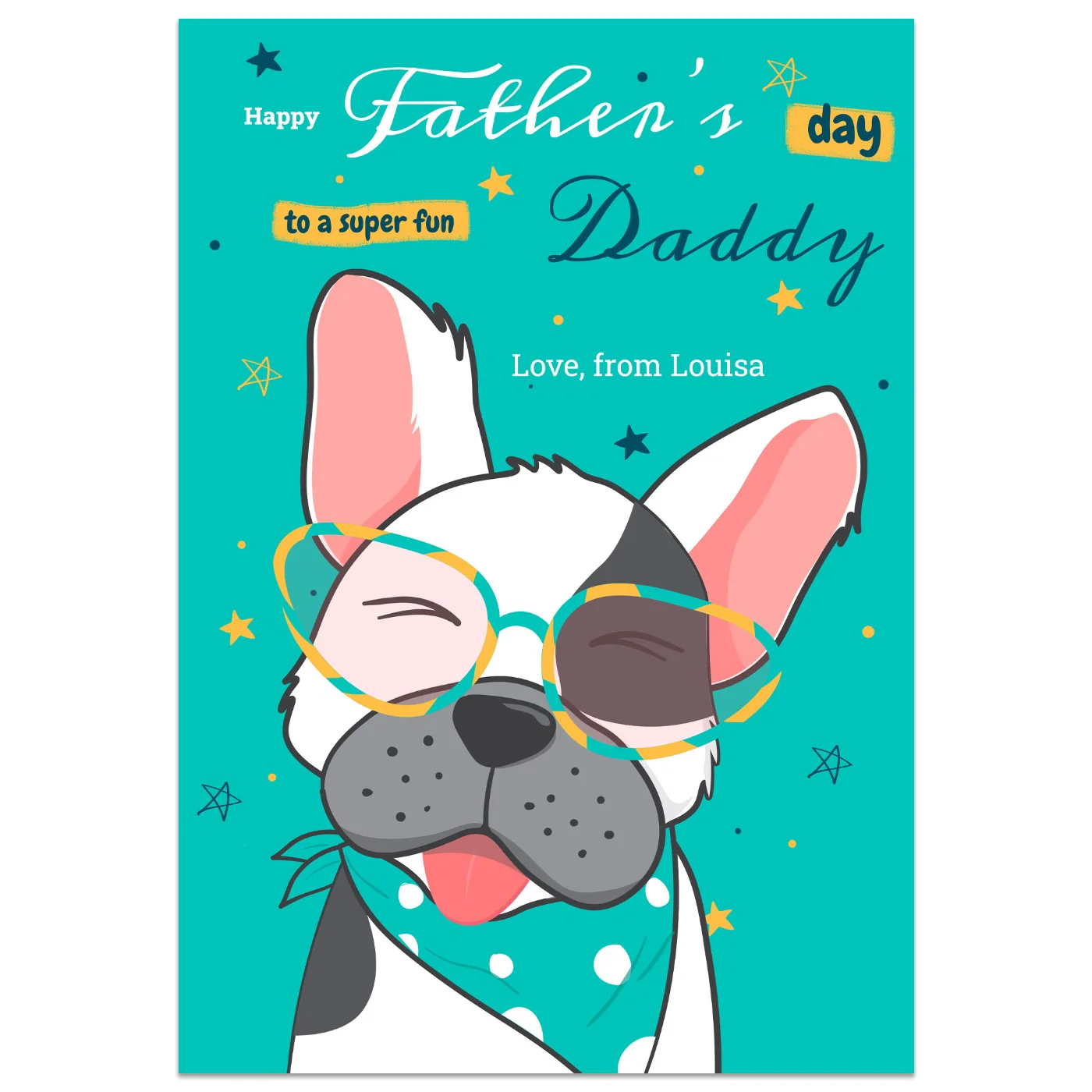 Dog Personalised Father's Day Card