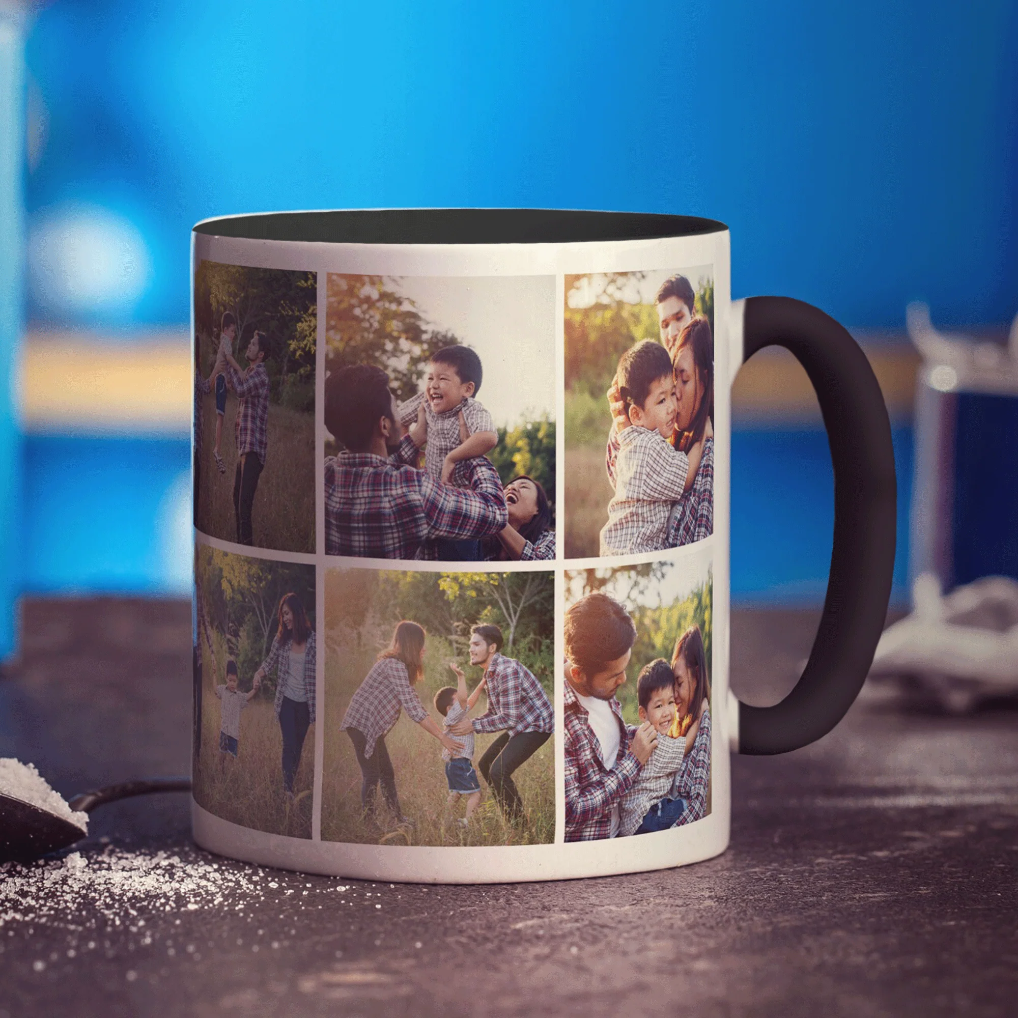 Double Sided 6 Photo Grid Collage Mug - Image 12
