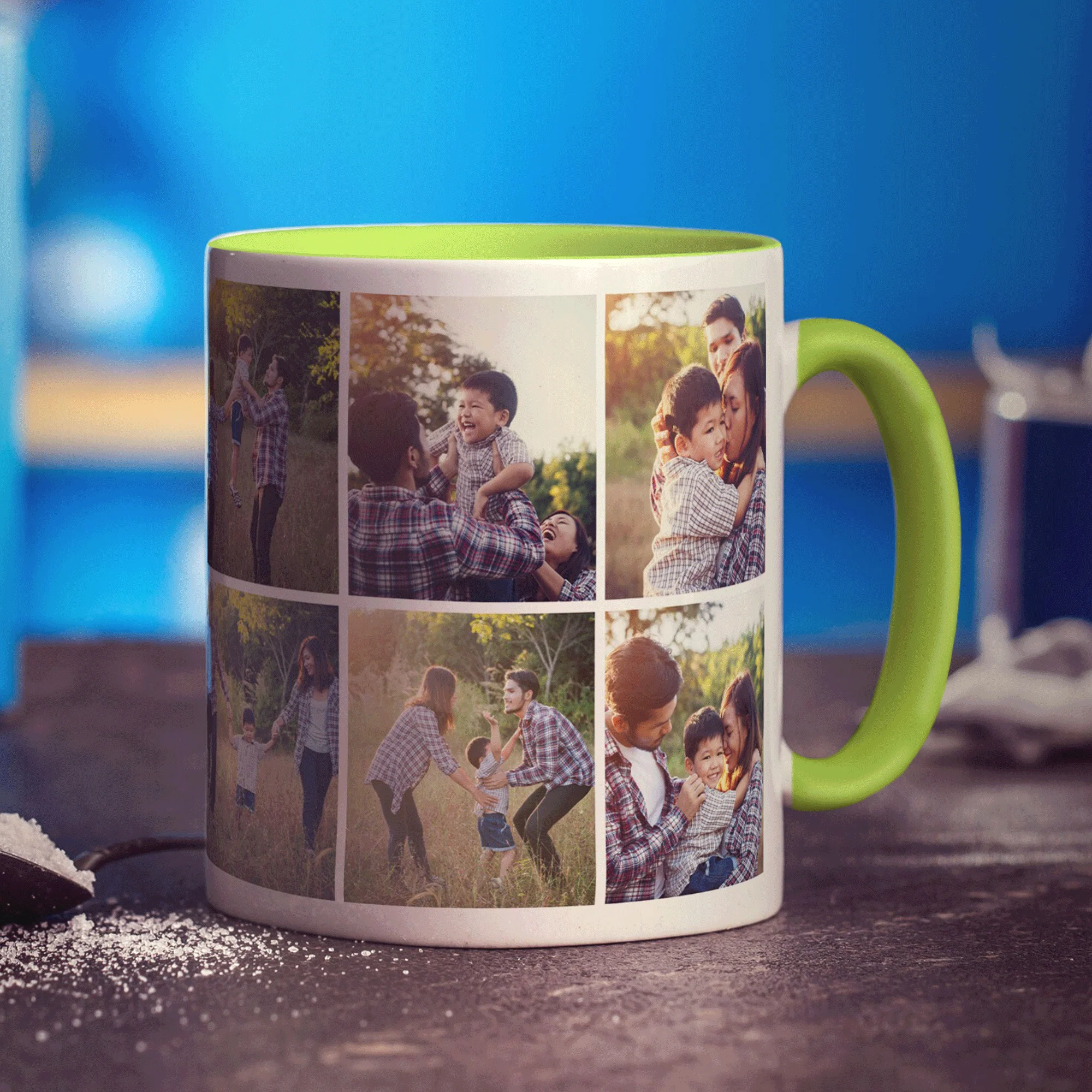 Double Sided 6 Photo Grid Collage Mug - Image 9