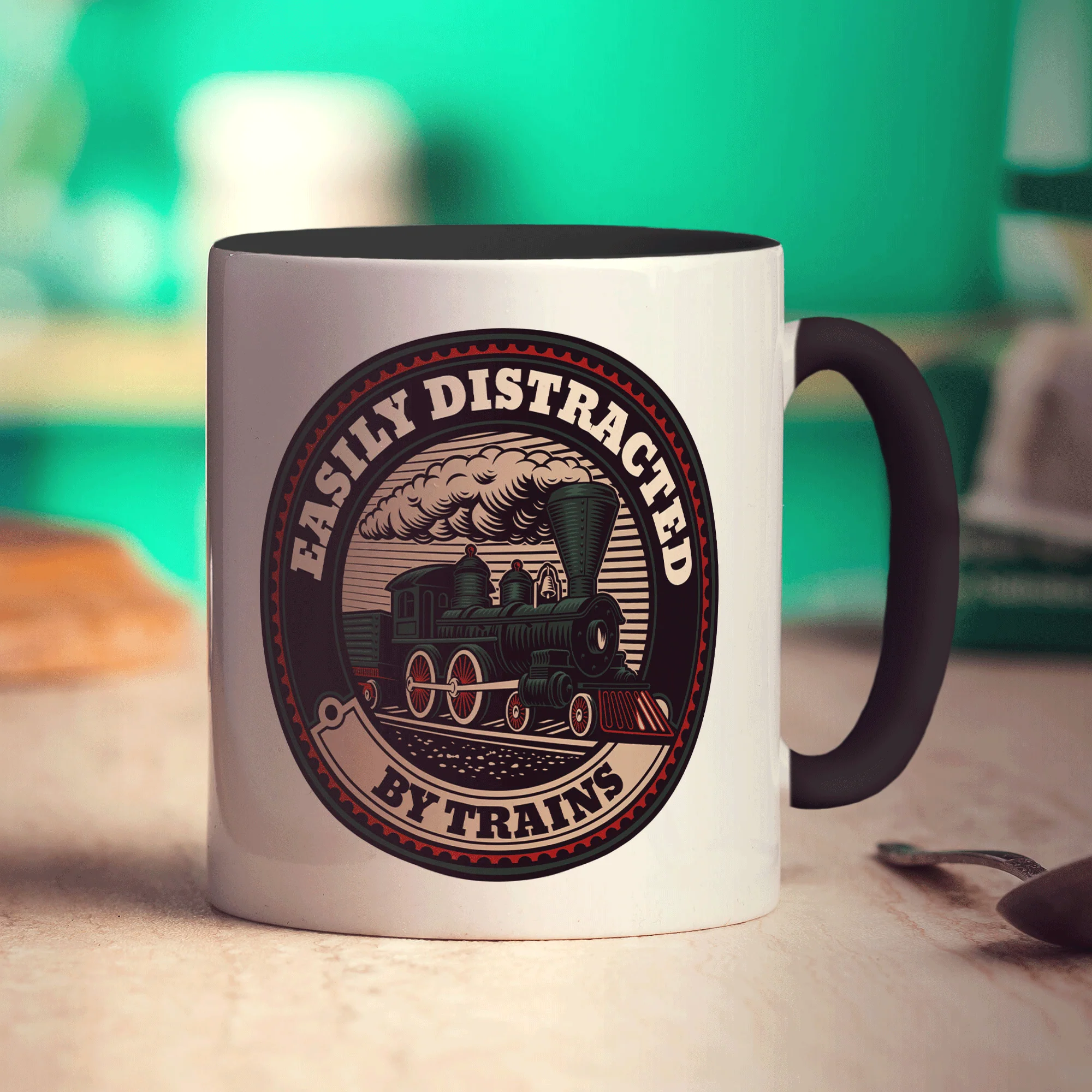 Easily Distracted by Trains Mug - Image 10