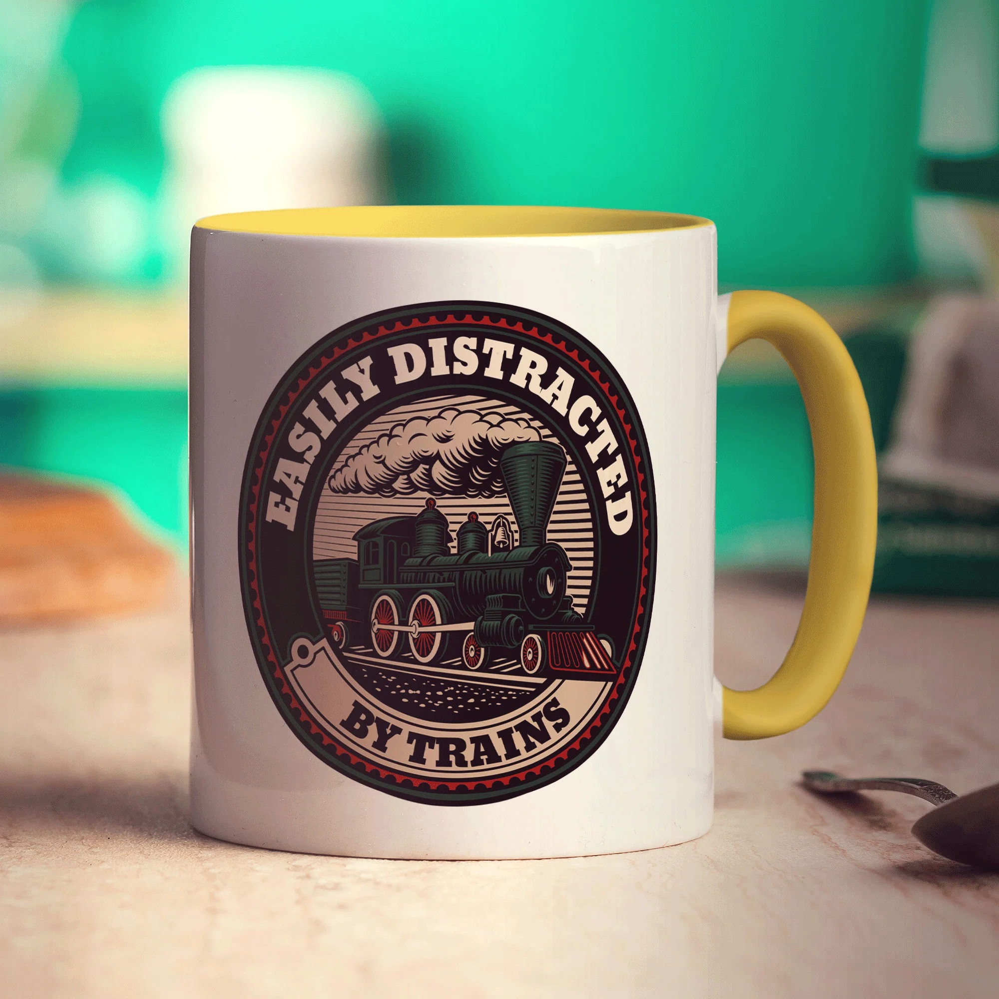 Easily Distracted by Trains Mug - Image 5