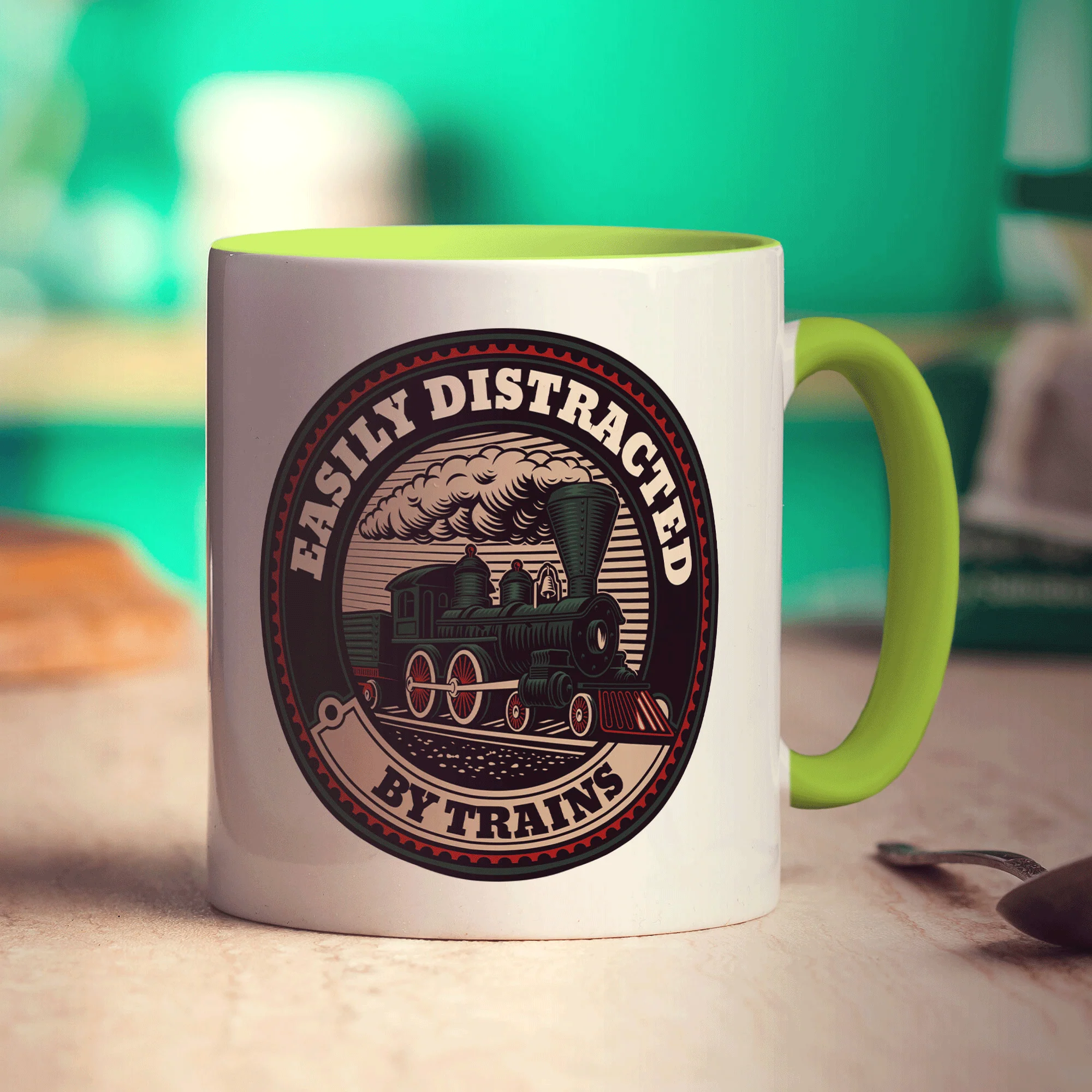 Easily Distracted by Trains Mug - Image 7