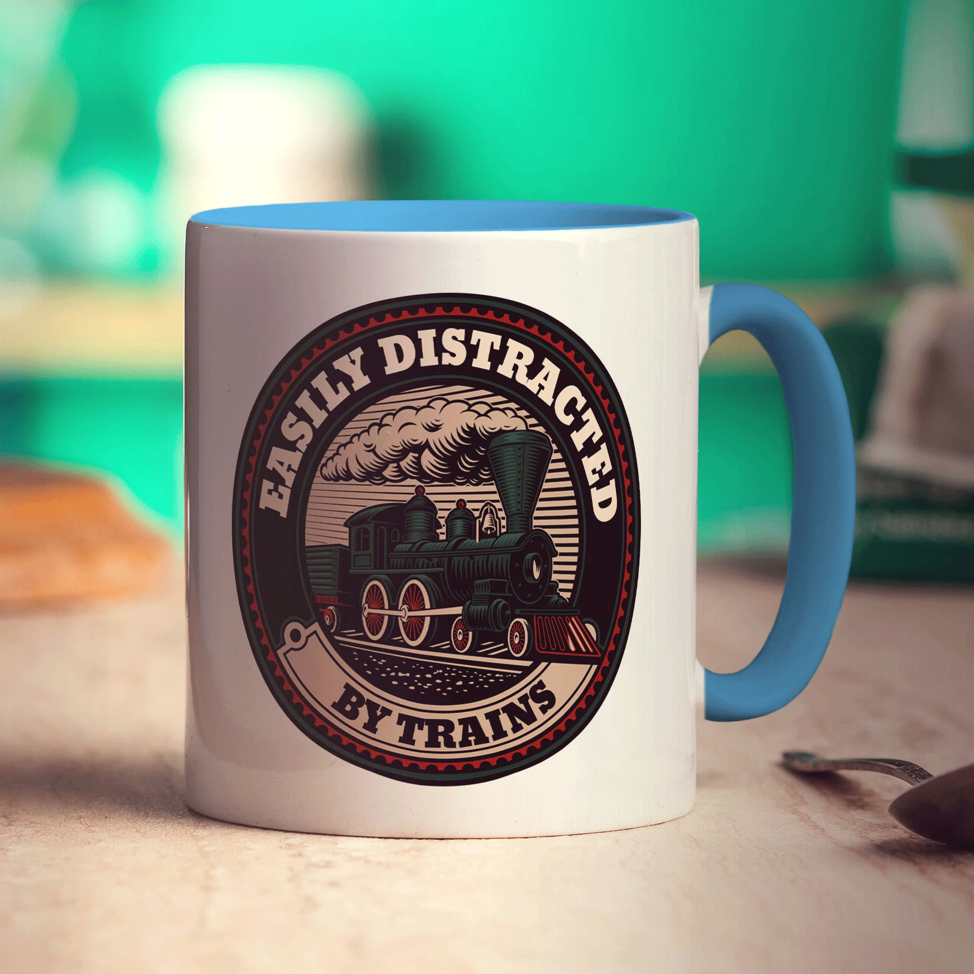 Easily Distracted by Trains Mug - Image 8