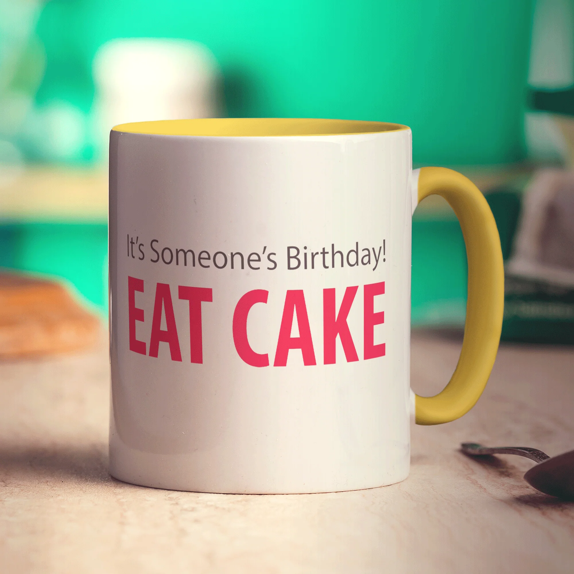Eat Cake Message Mug - Image 4