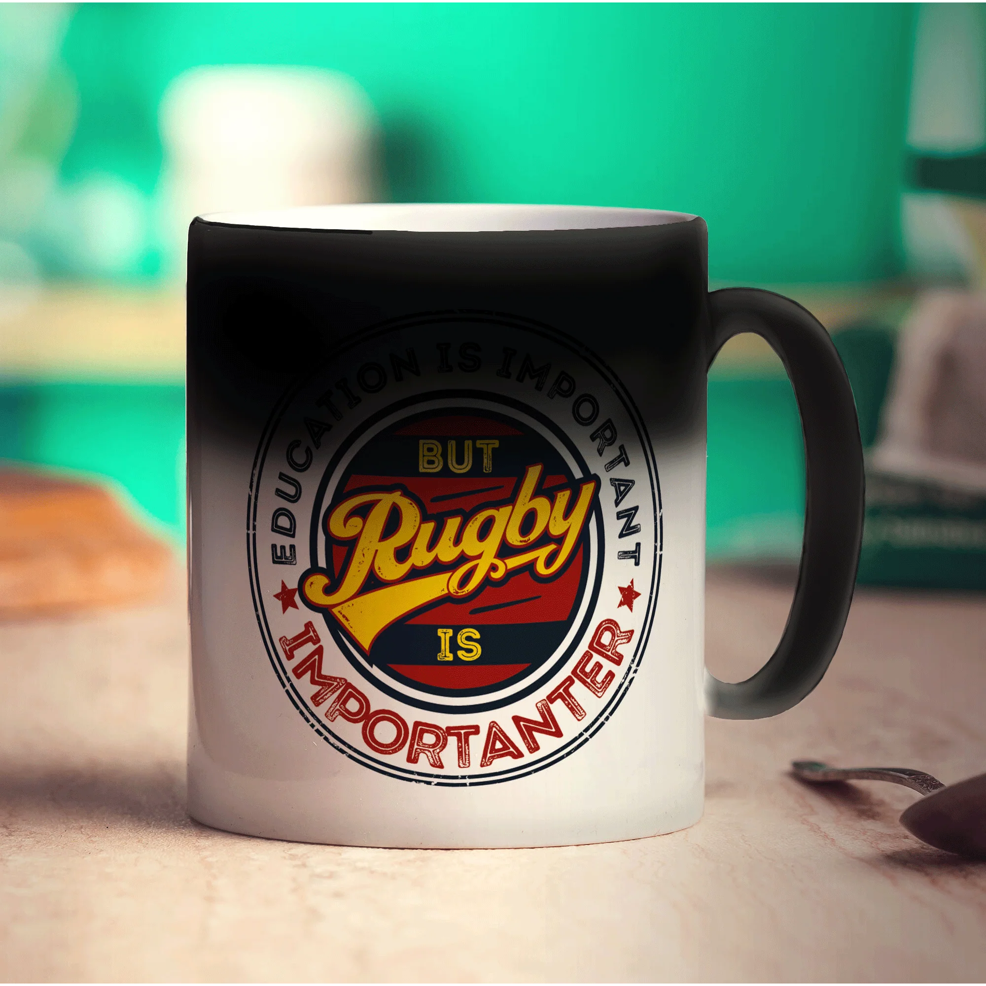 Education is Important But Rugby is Importanter Mug - Image 6