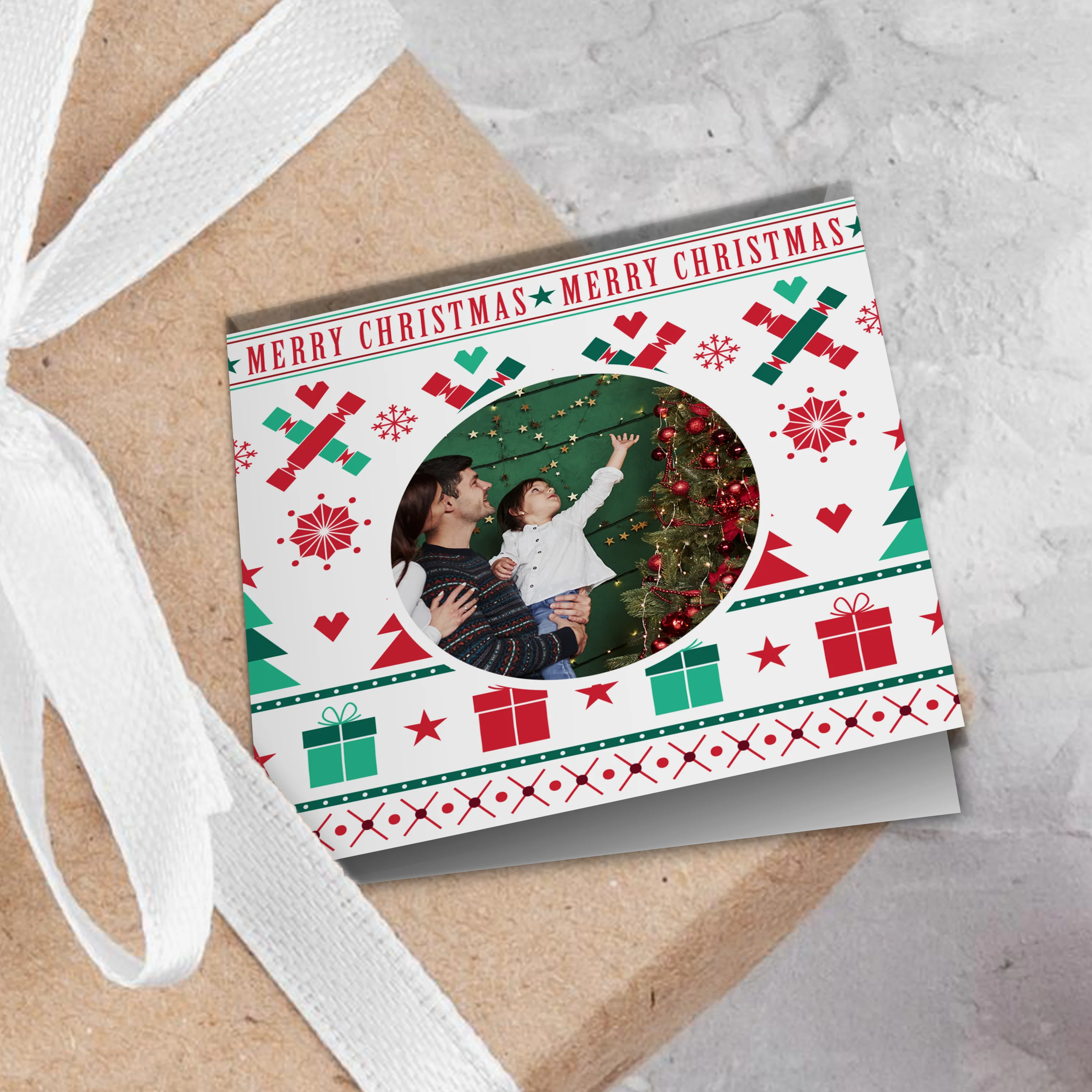 Fair Isle Design Photo Wrapping Paper - Image 2