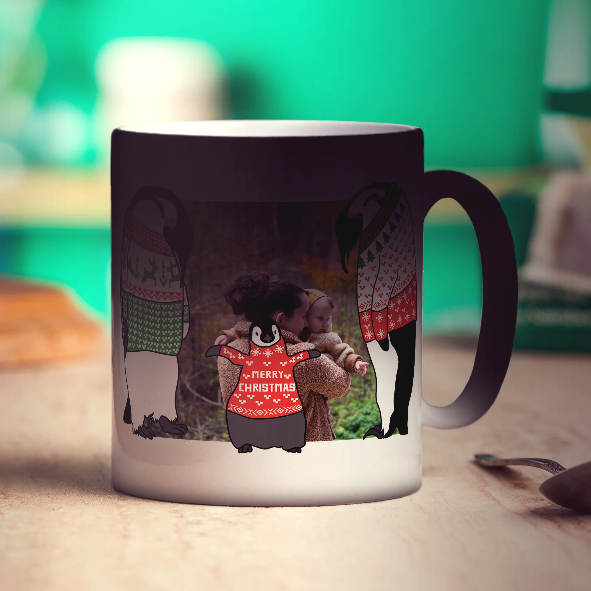 Family Penguin Photo Mug - Image 10