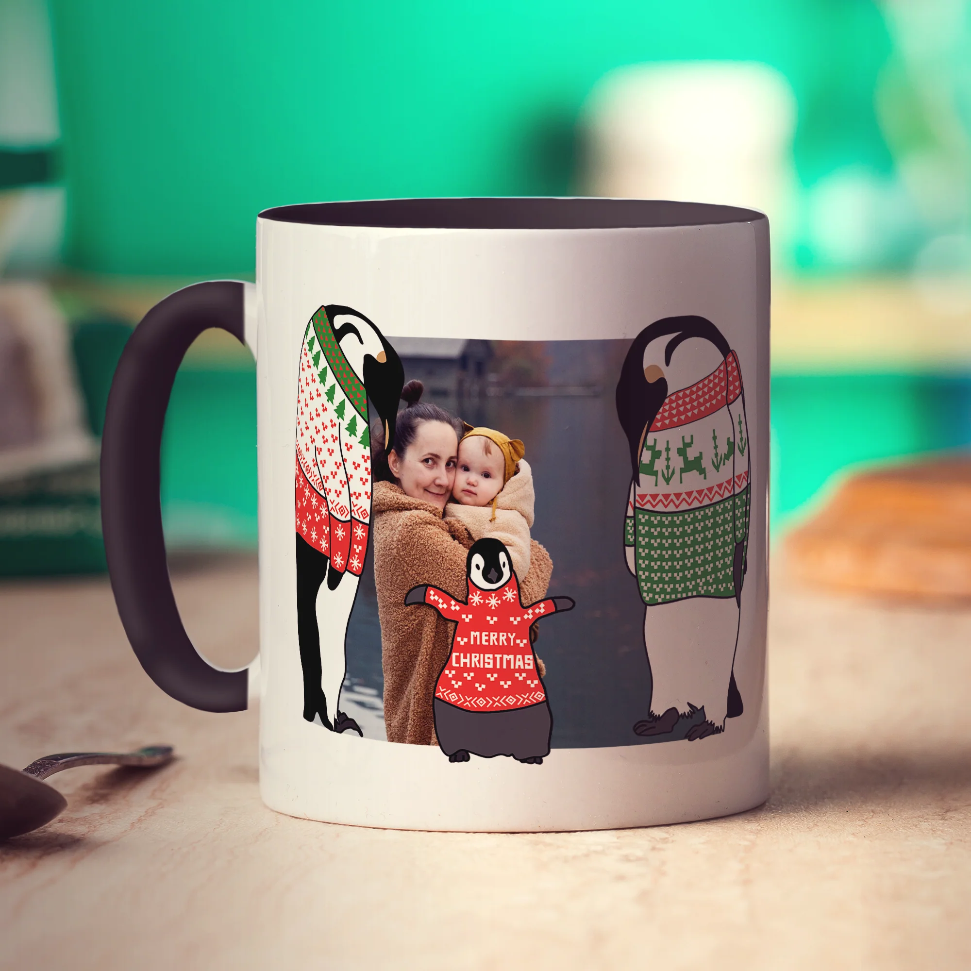 Family Penguin Photo Mug - Image 11