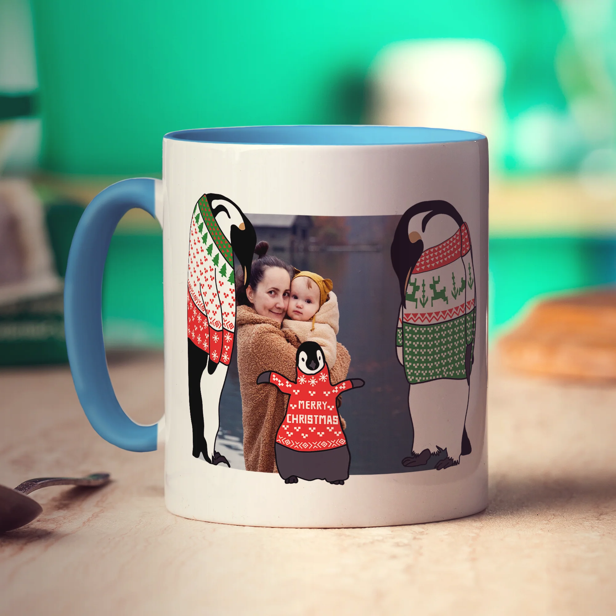 Family Penguin Photo Mug - Image 12
