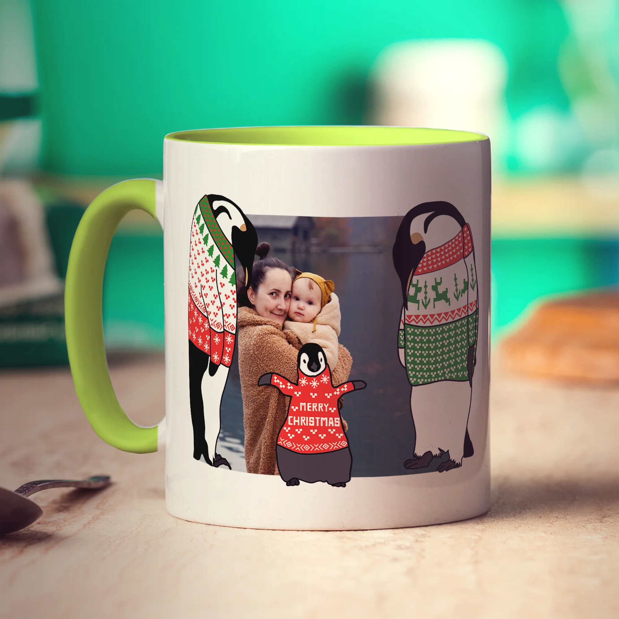 Family Penguin Photo Mug - Image 13