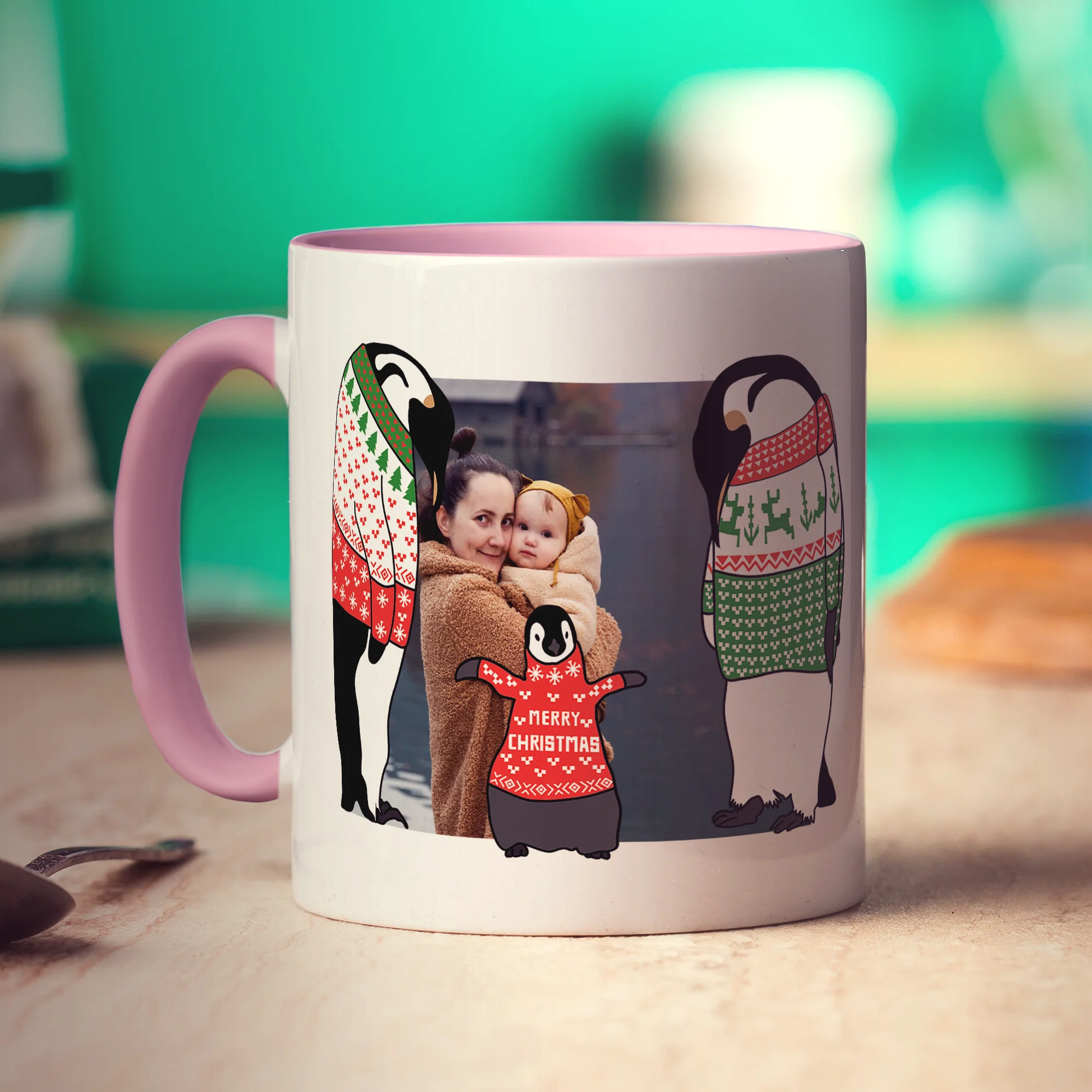Family Penguin Photo Mug - Image 15