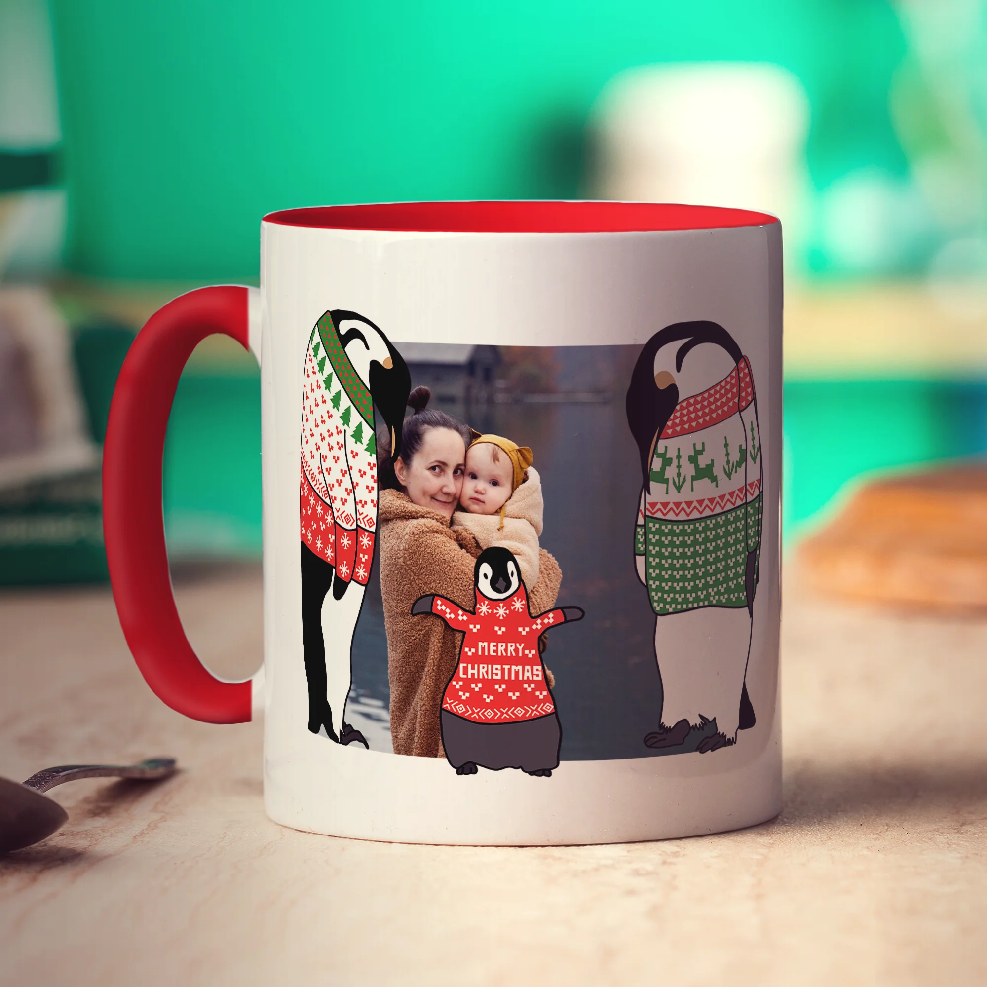 Family Penguin Photo Mug - Image 16