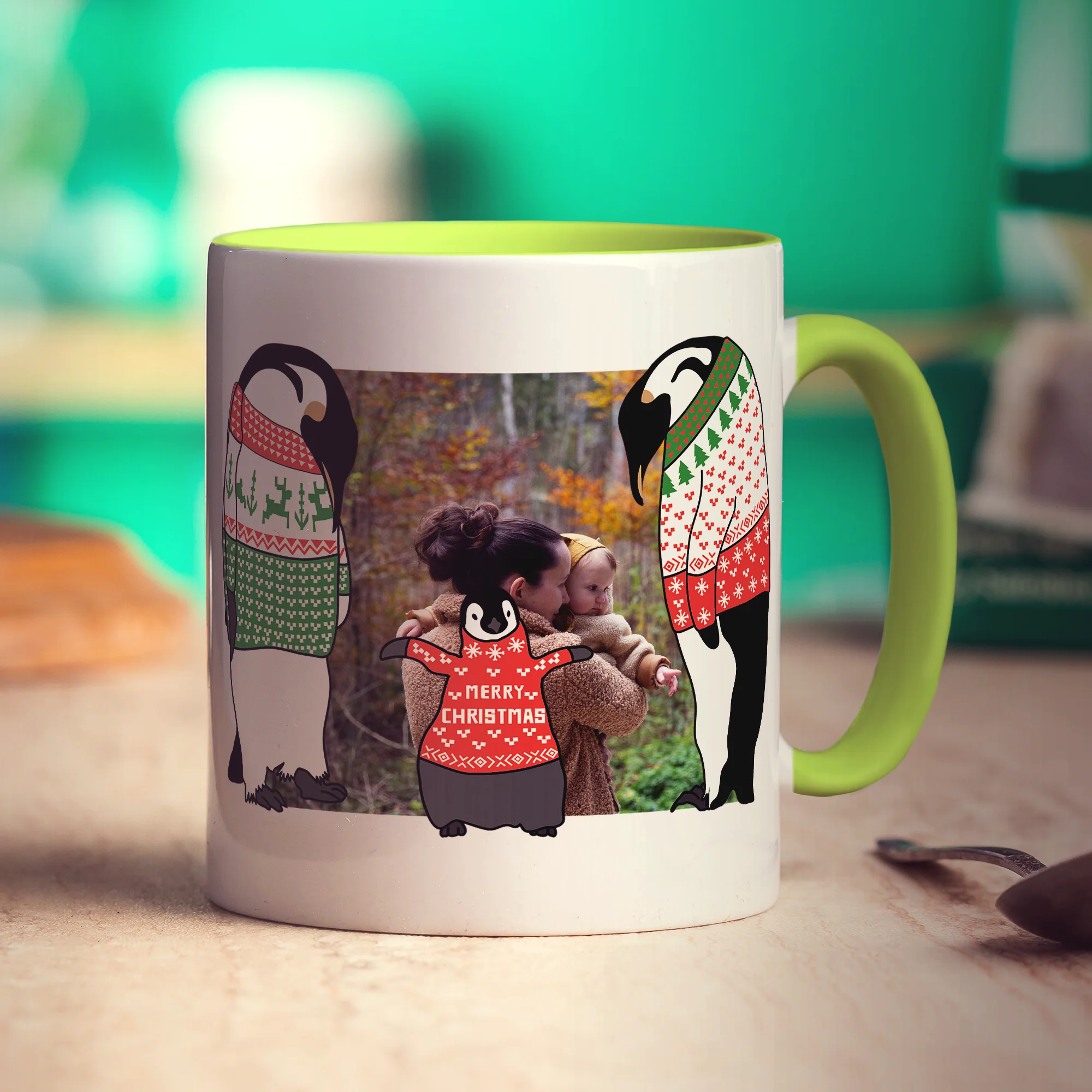 Family Penguin Photo Mug - Image 5