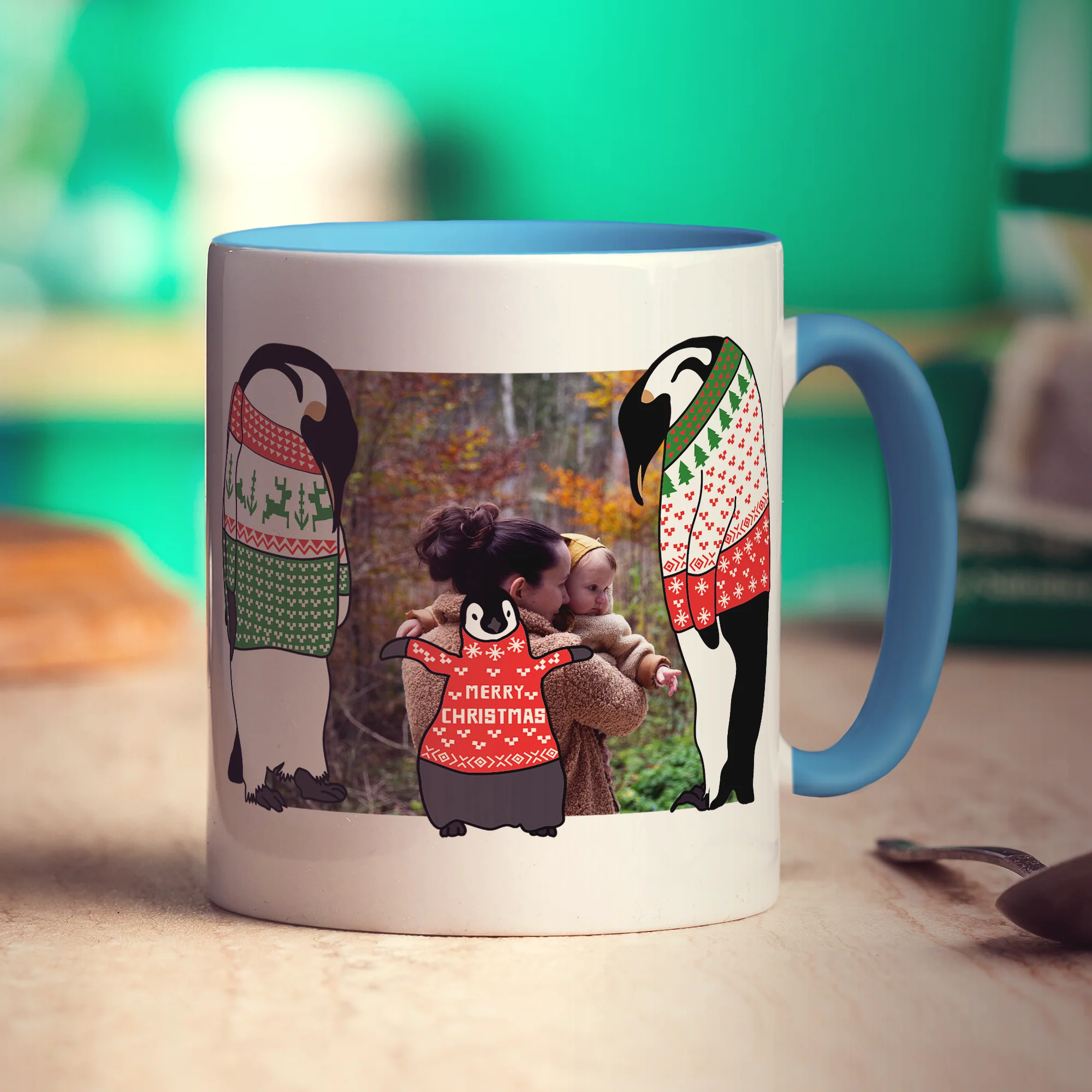 Family Penguin Photo Mug - Image 6