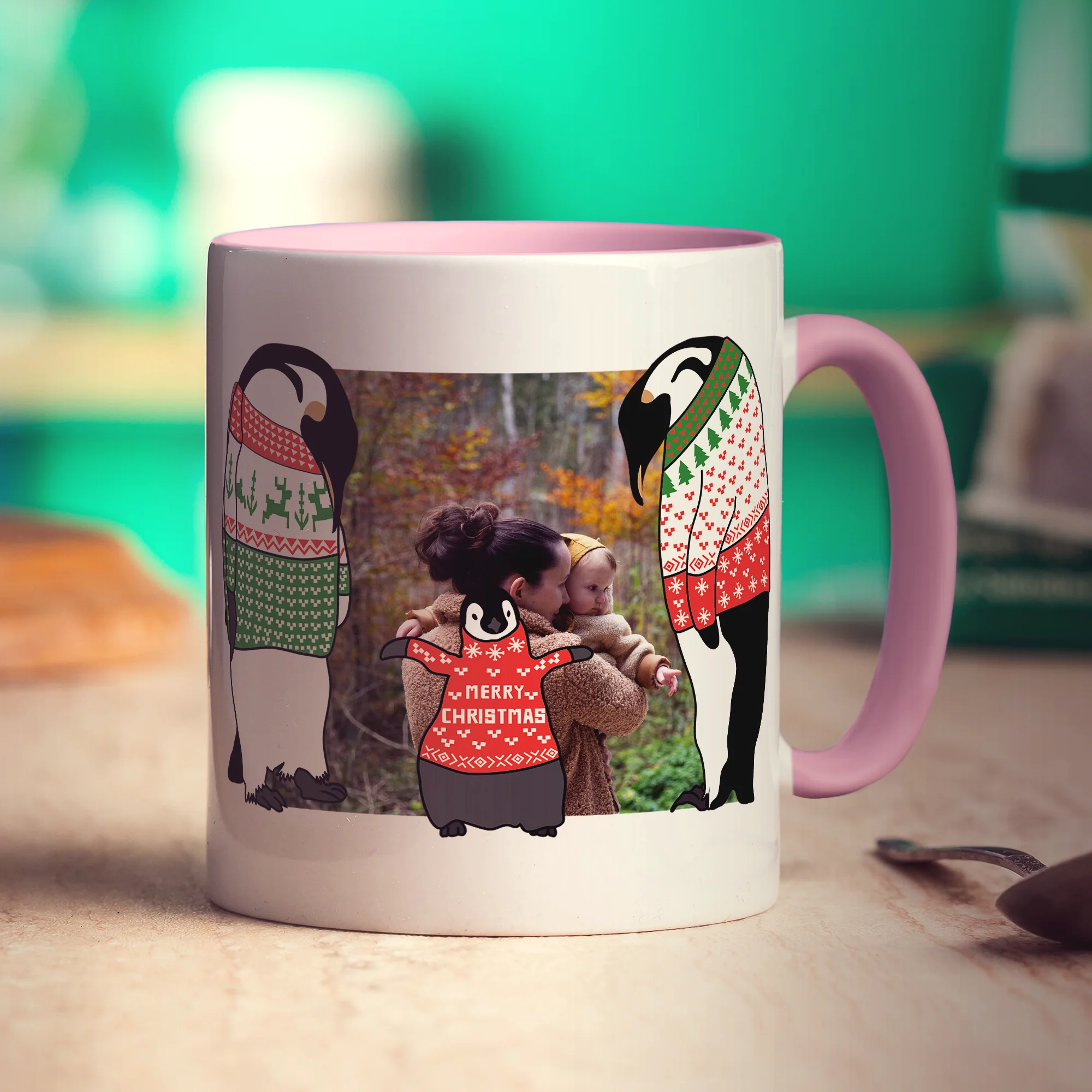 Family Penguin Photo Mug - Image 7