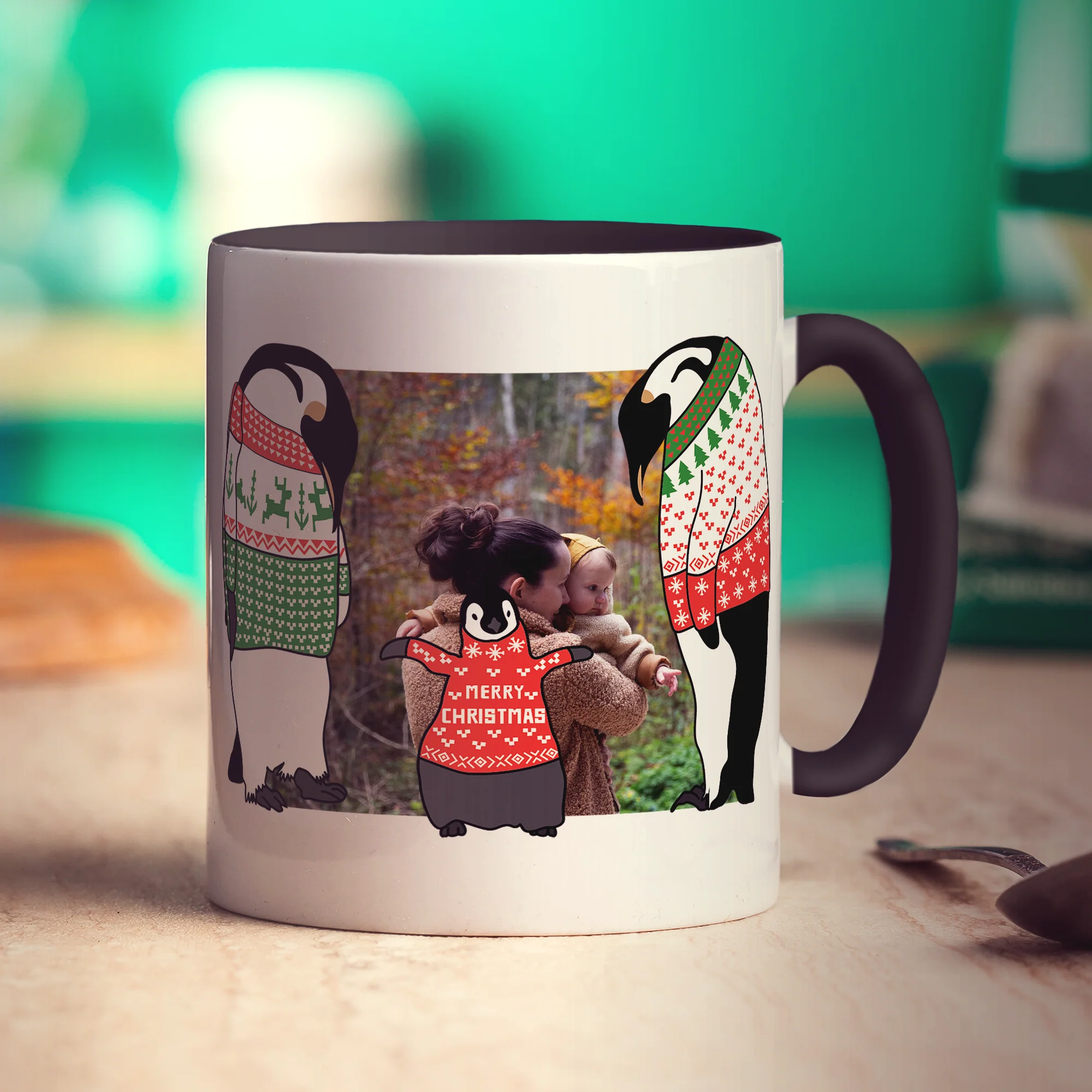 Family Penguin Photo Mug - Image 8