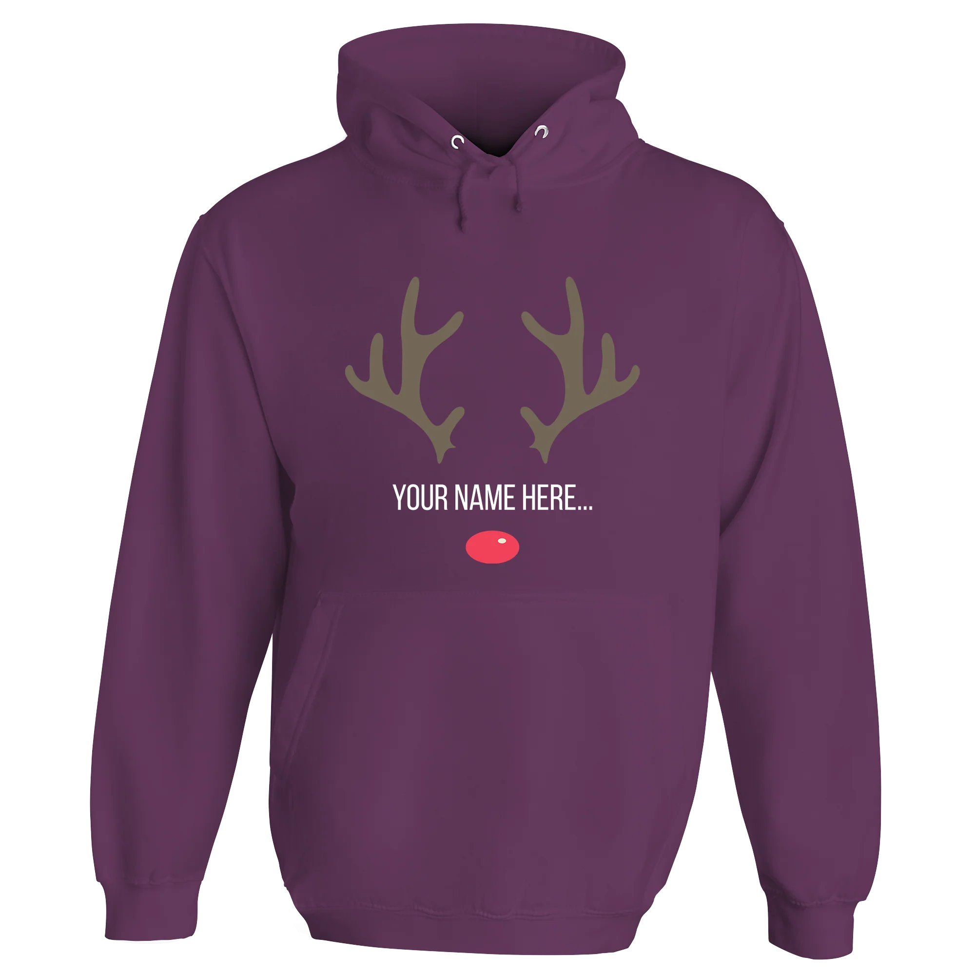 Festive Reindeer Name Personalised Hoodie - Image 4