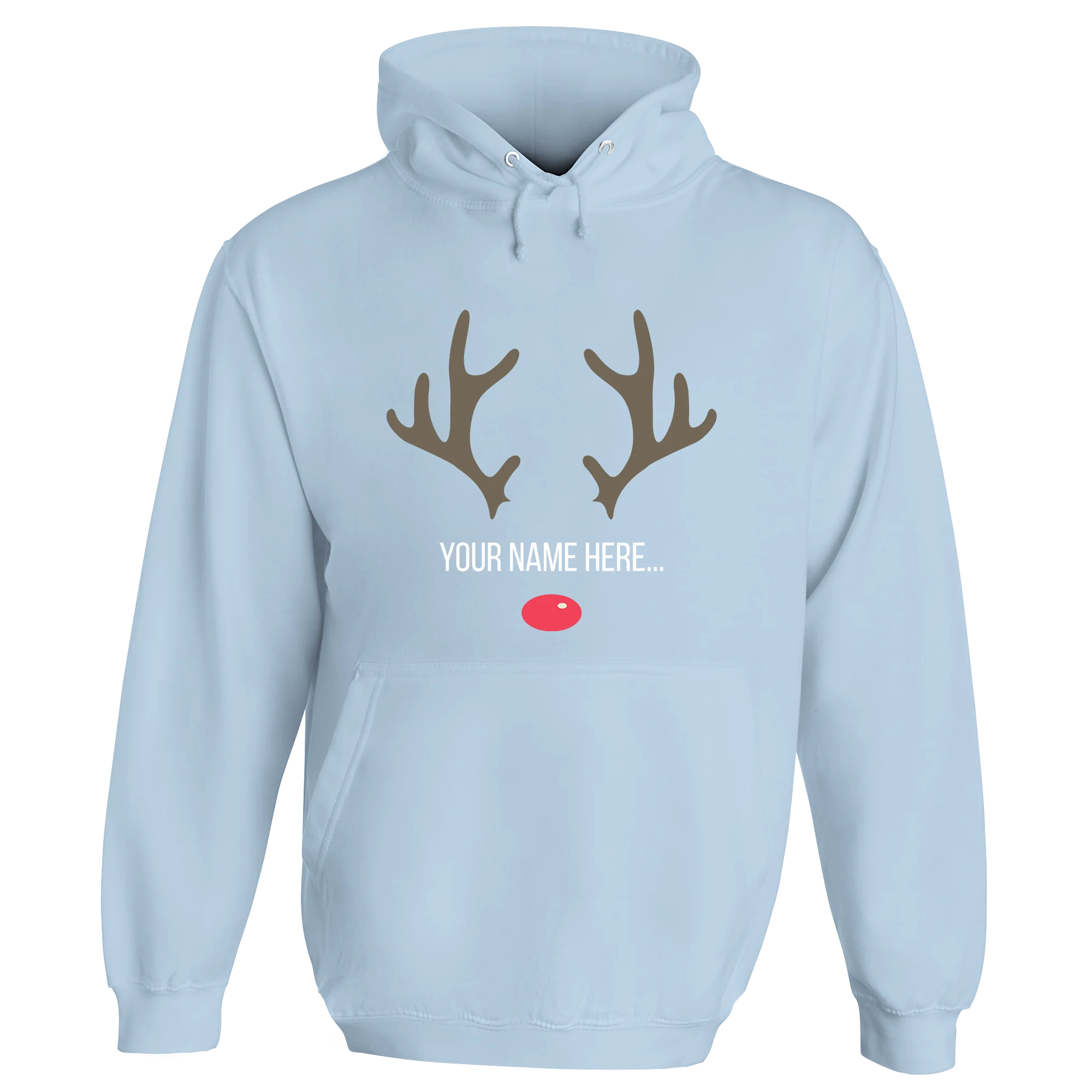 Festive Reindeer Name Personalised Hoodie - Image 5