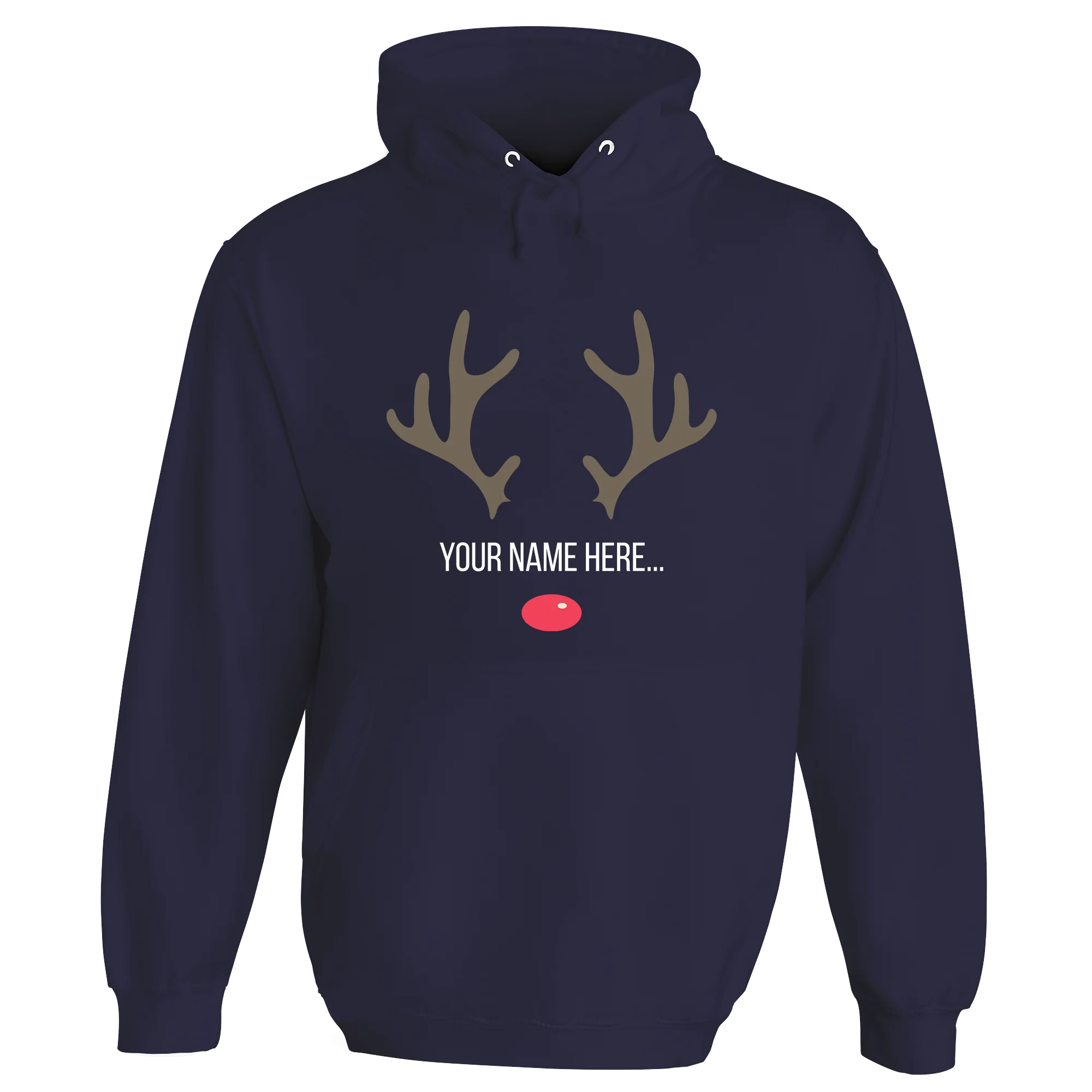 Festive Reindeer Name Personalised Hoodie - Image 6