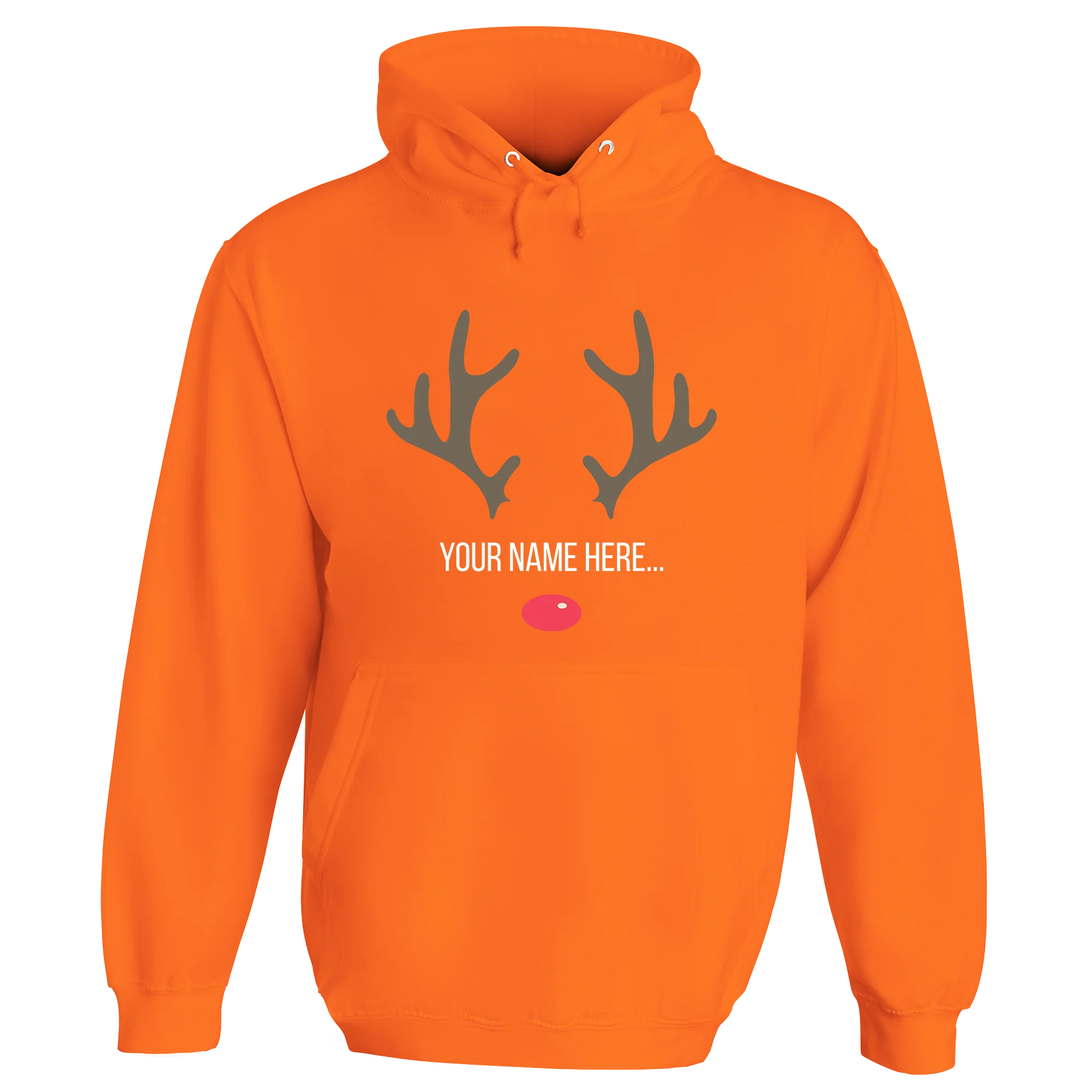 Festive Reindeer Name Personalised Hoodie - Image 7