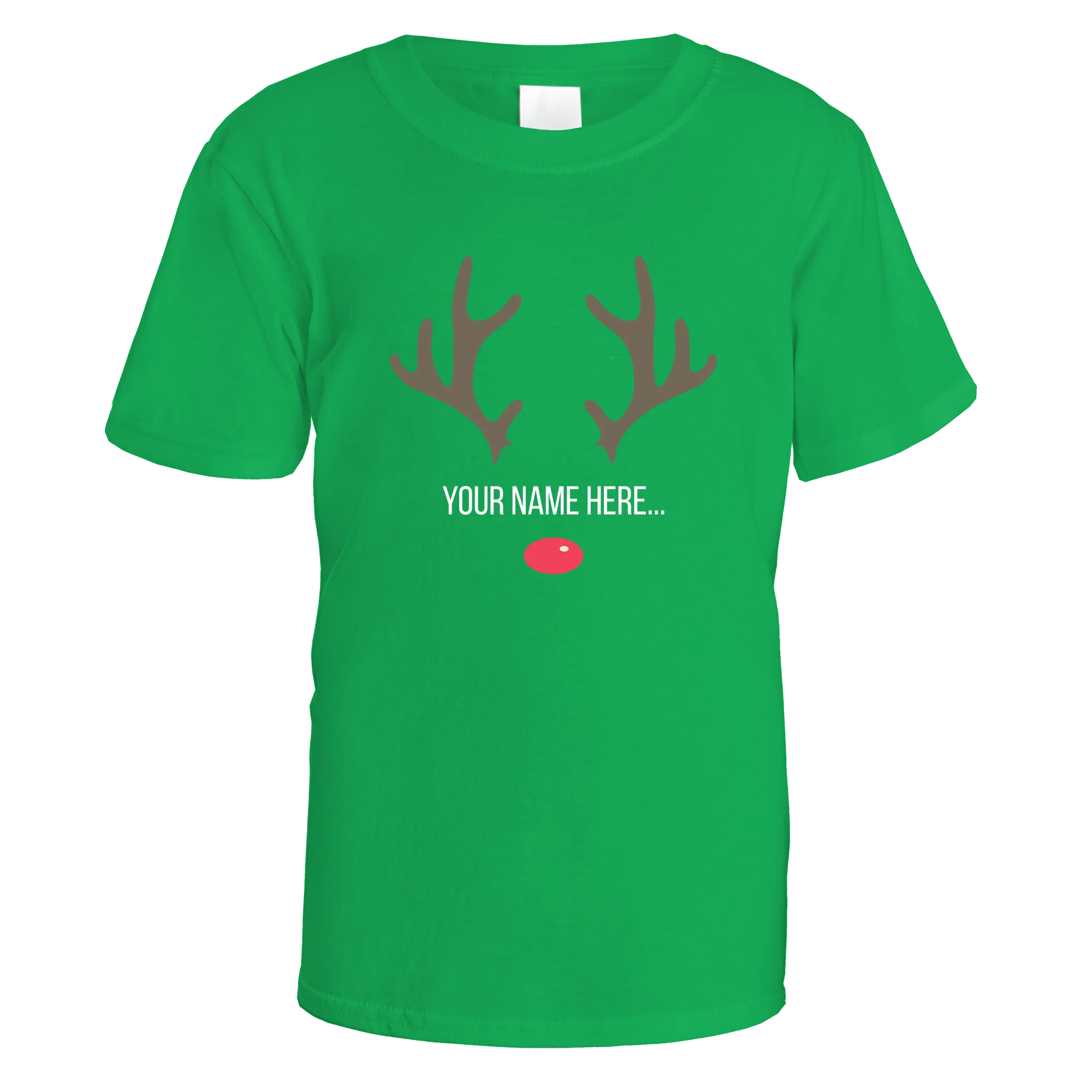 Festive Reindeer Name Personalised T-Shirt - Image 3