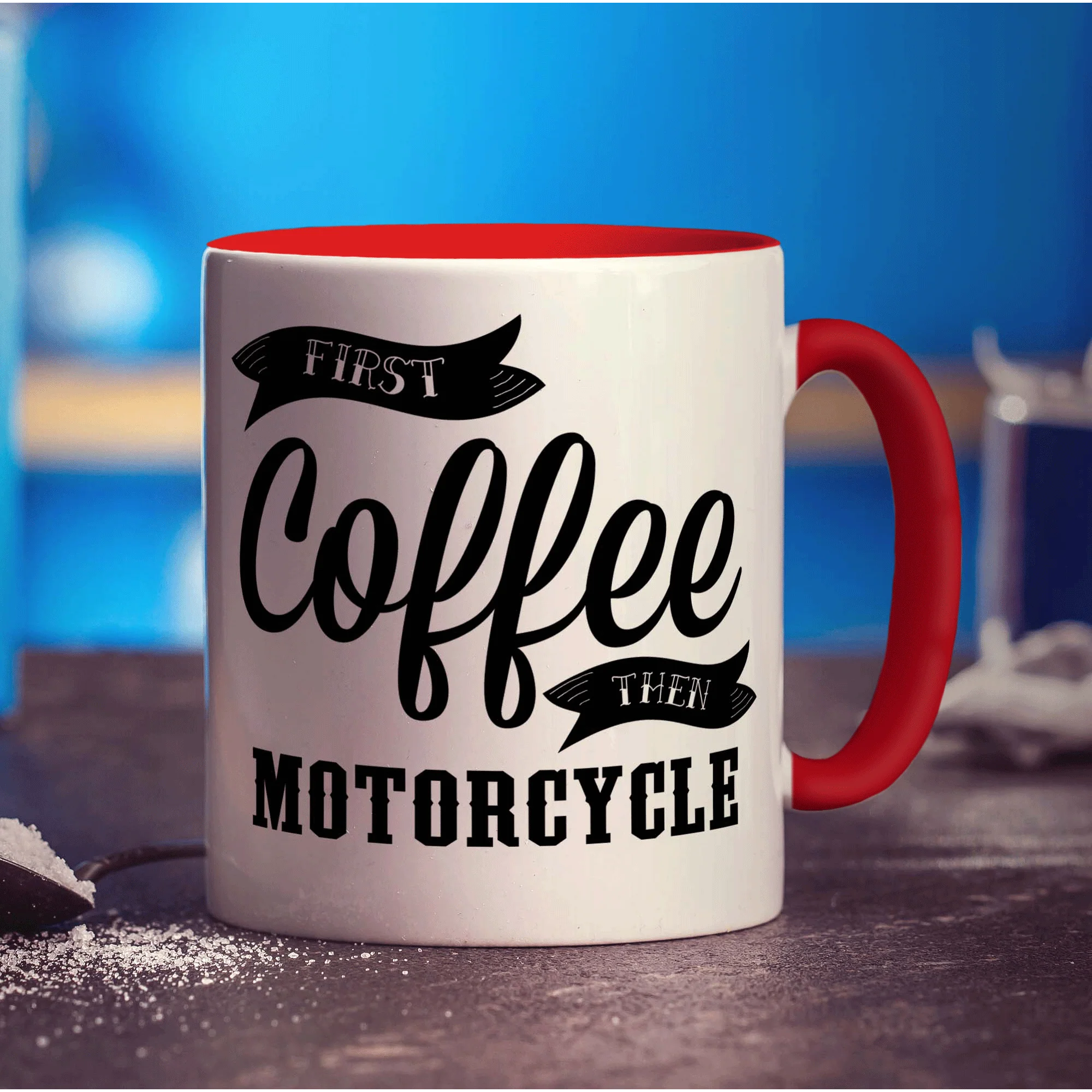 First Coffee Then Motorcycle Mug - Image 10