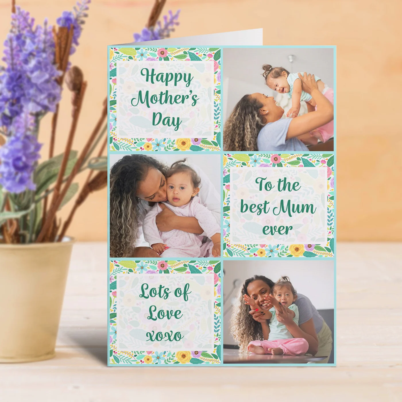 Floral Collage Photo Happy Mother's Day Card - Image 2