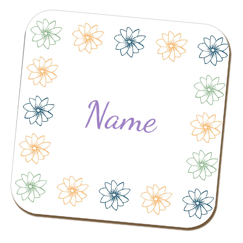 Flower Pattern Name Coaster