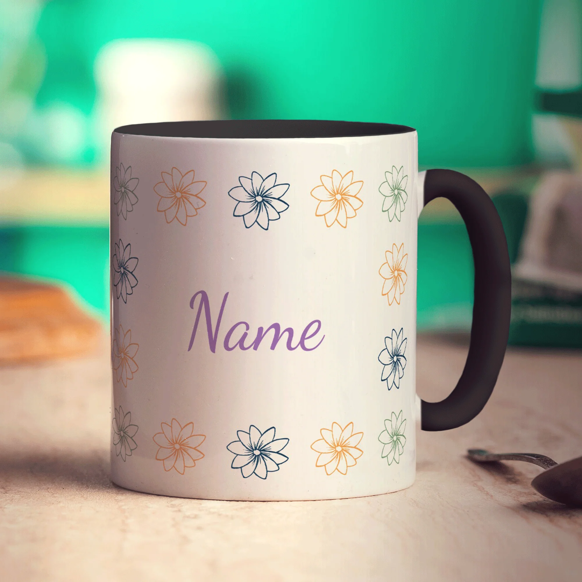 Flower Pattern Name Mug - Image 12