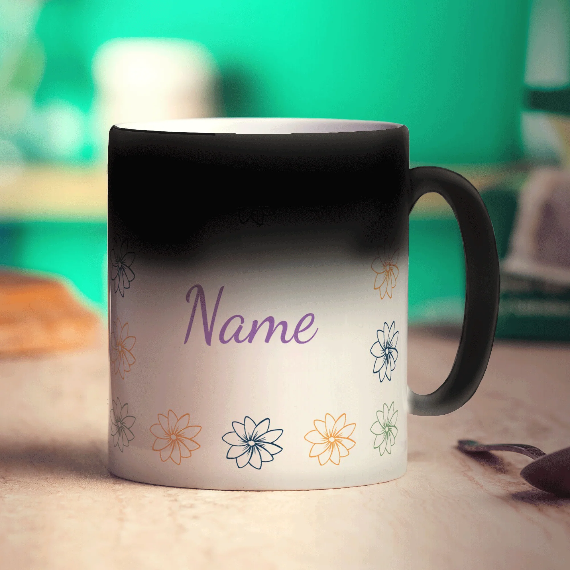 Flower Pattern Name Mug - Image 8