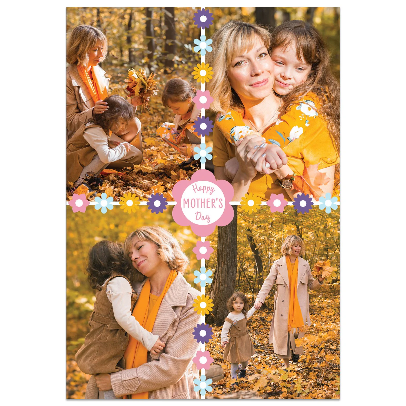 Flower Photo Grid Mother's Day Card