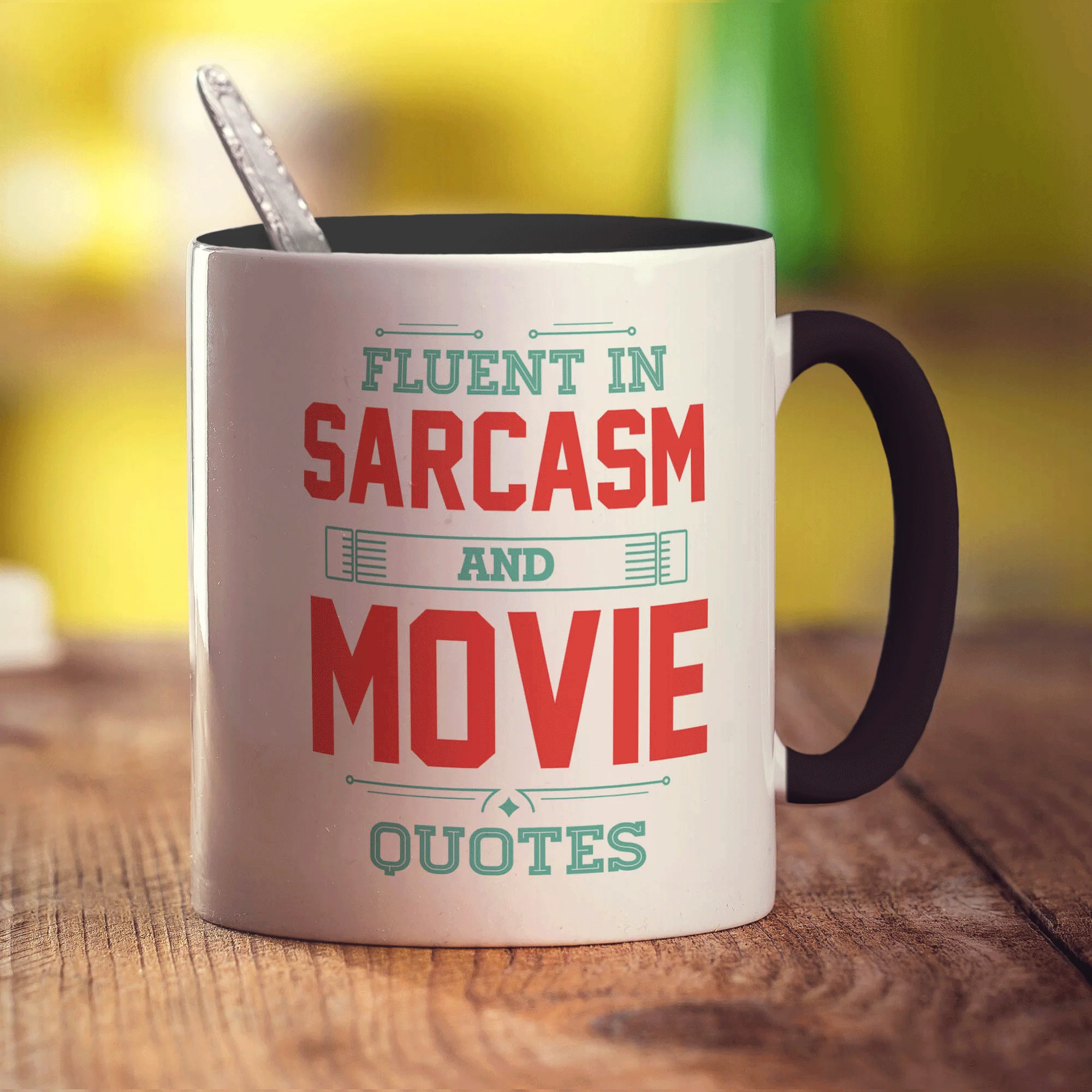Fluent in Sarcasm and Movie Quotes Mug - Image 10