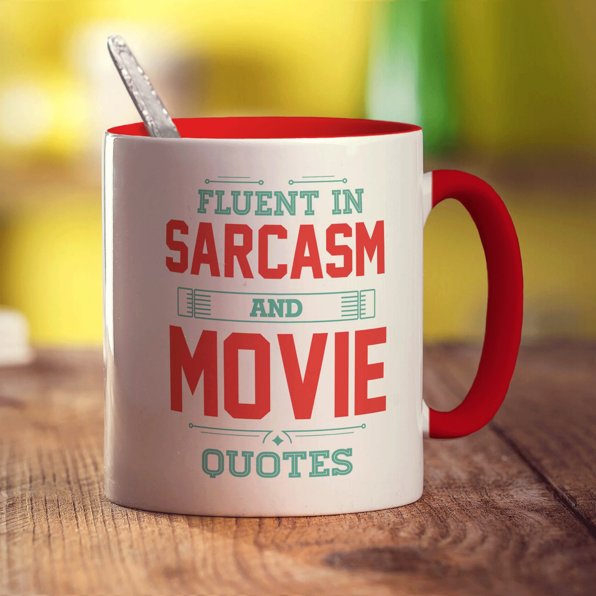 Fluent in Sarcasm and Movie Quotes Mug - Image 11