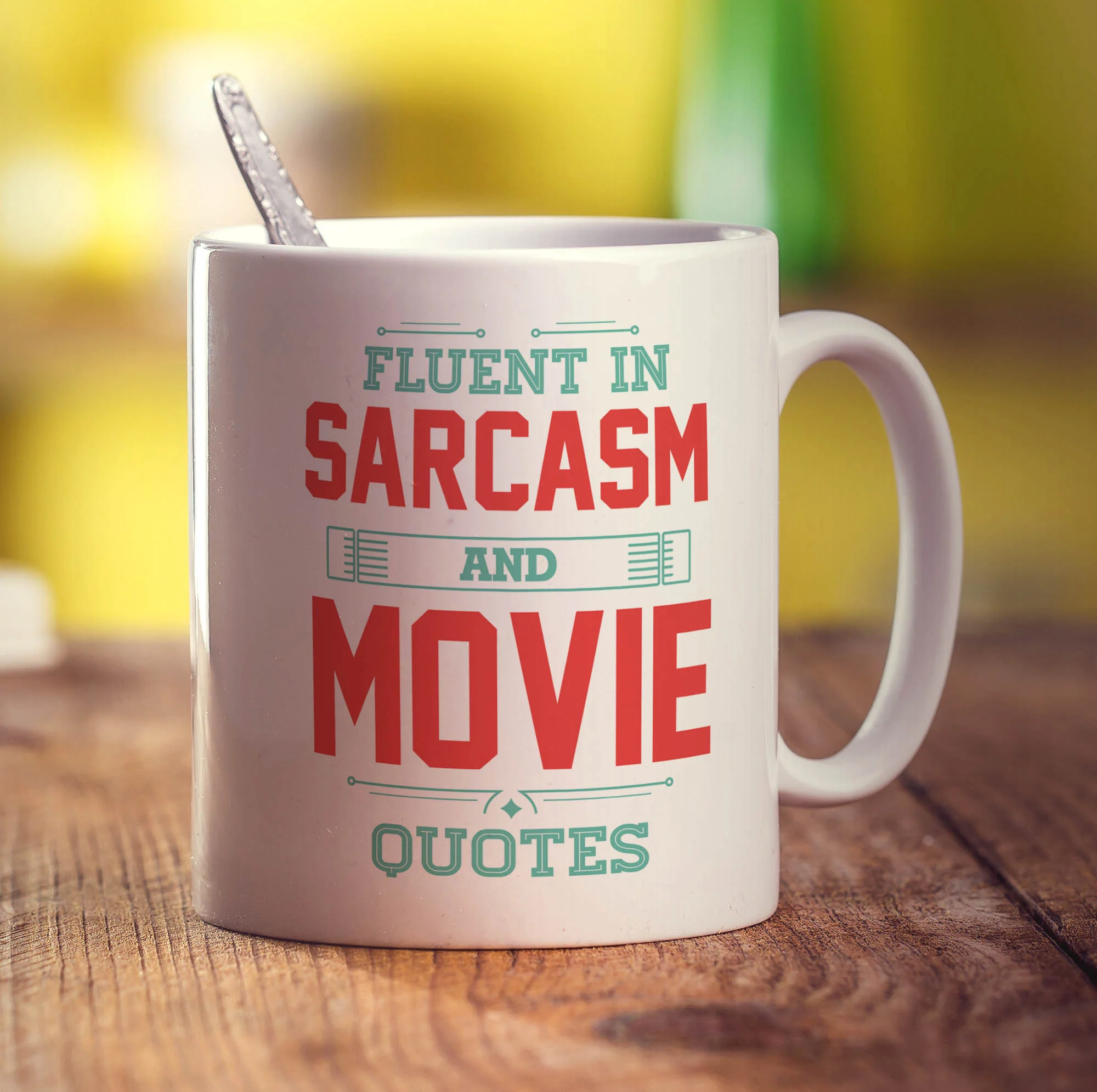 Fluent in Sarcasm and Movie Quotes Mug - Image 3