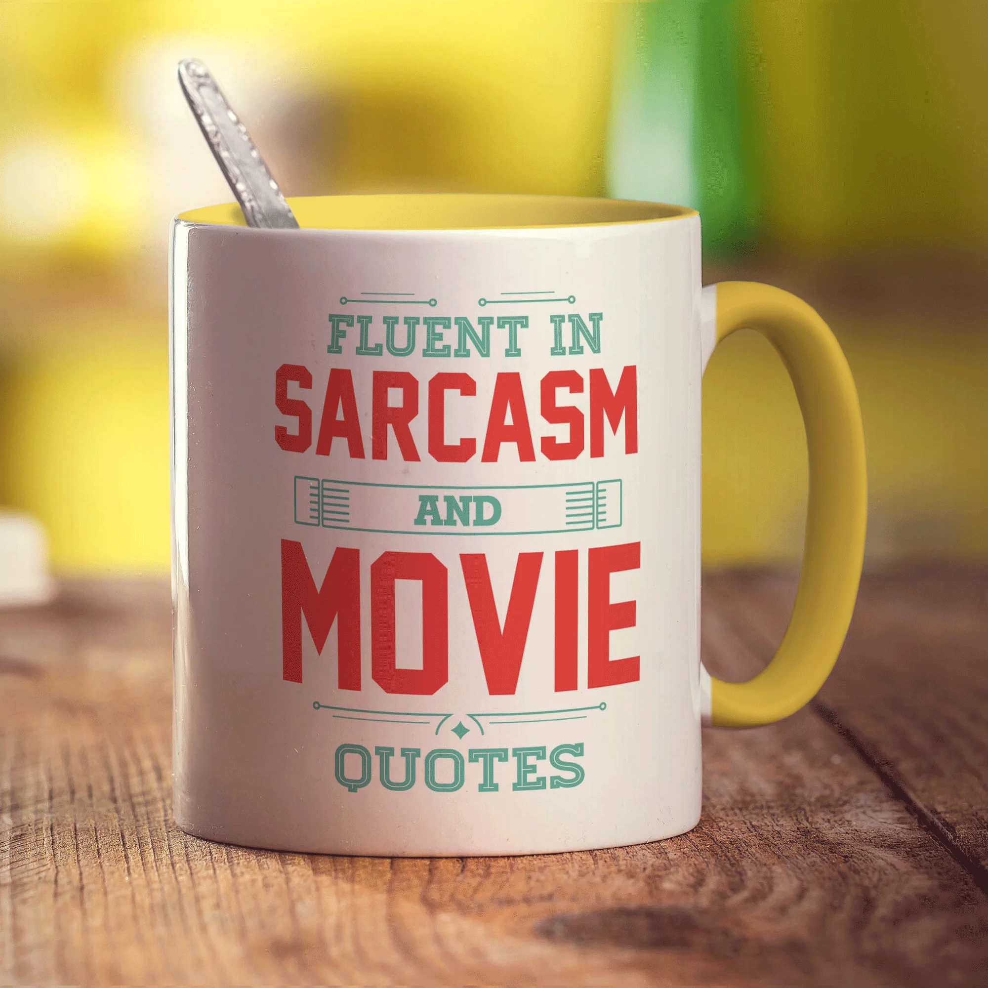 Fluent in Sarcasm and Movie Quotes Mug - Image 5