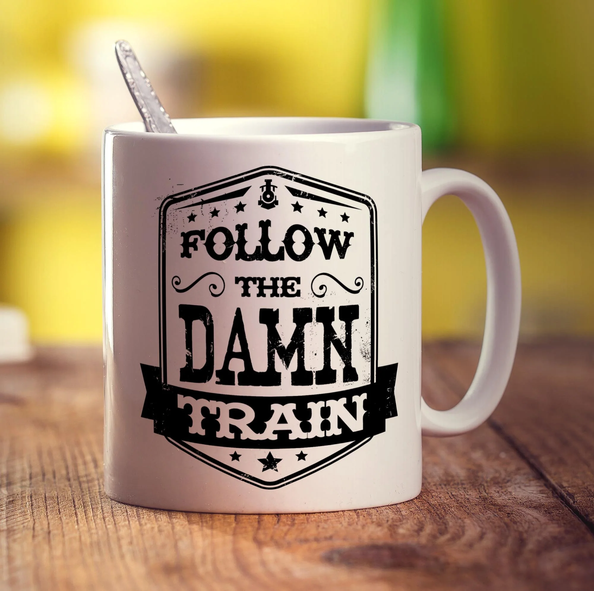 Follow The Damn Train Mug - Image 3