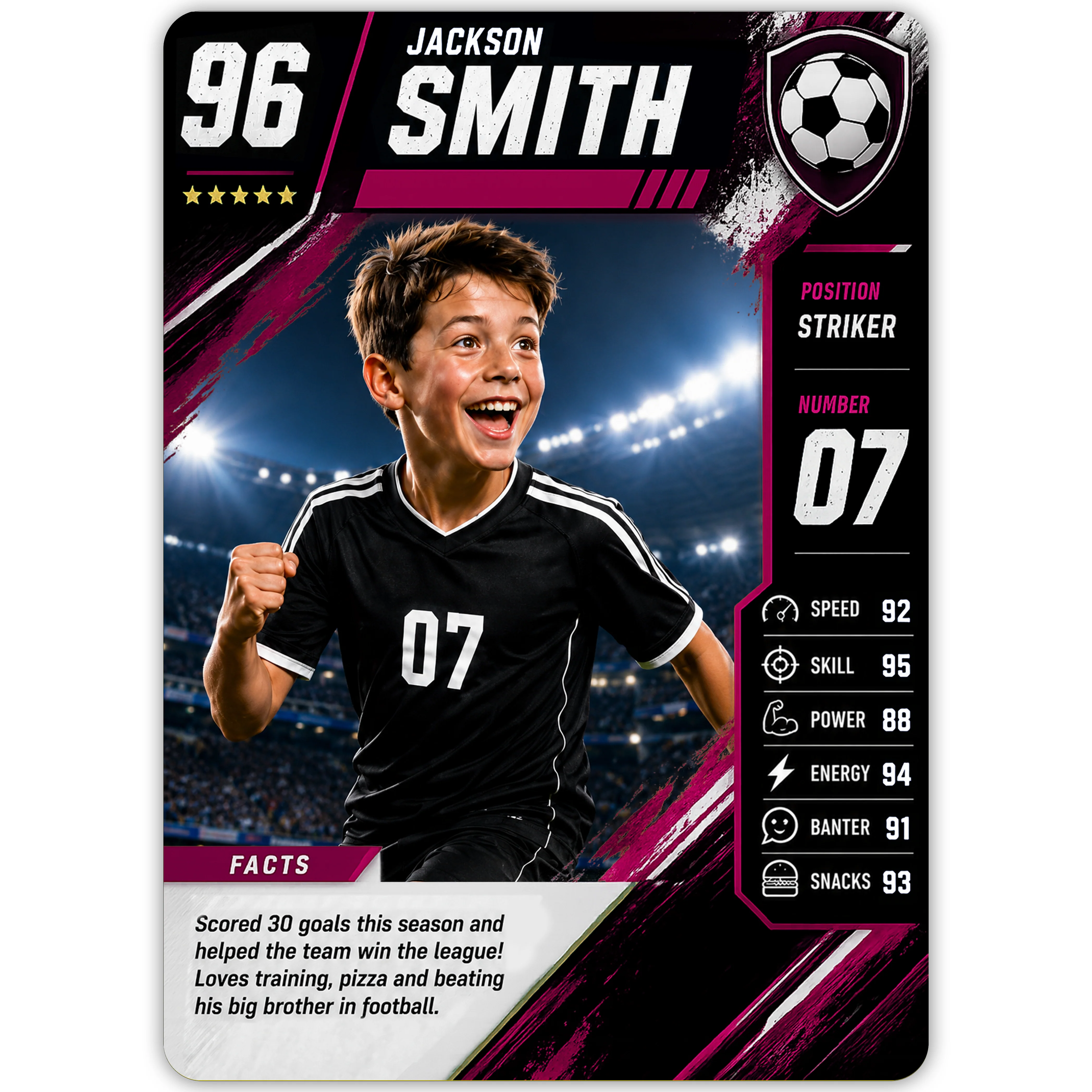 Football Legend Custom Trading Card - Image 15