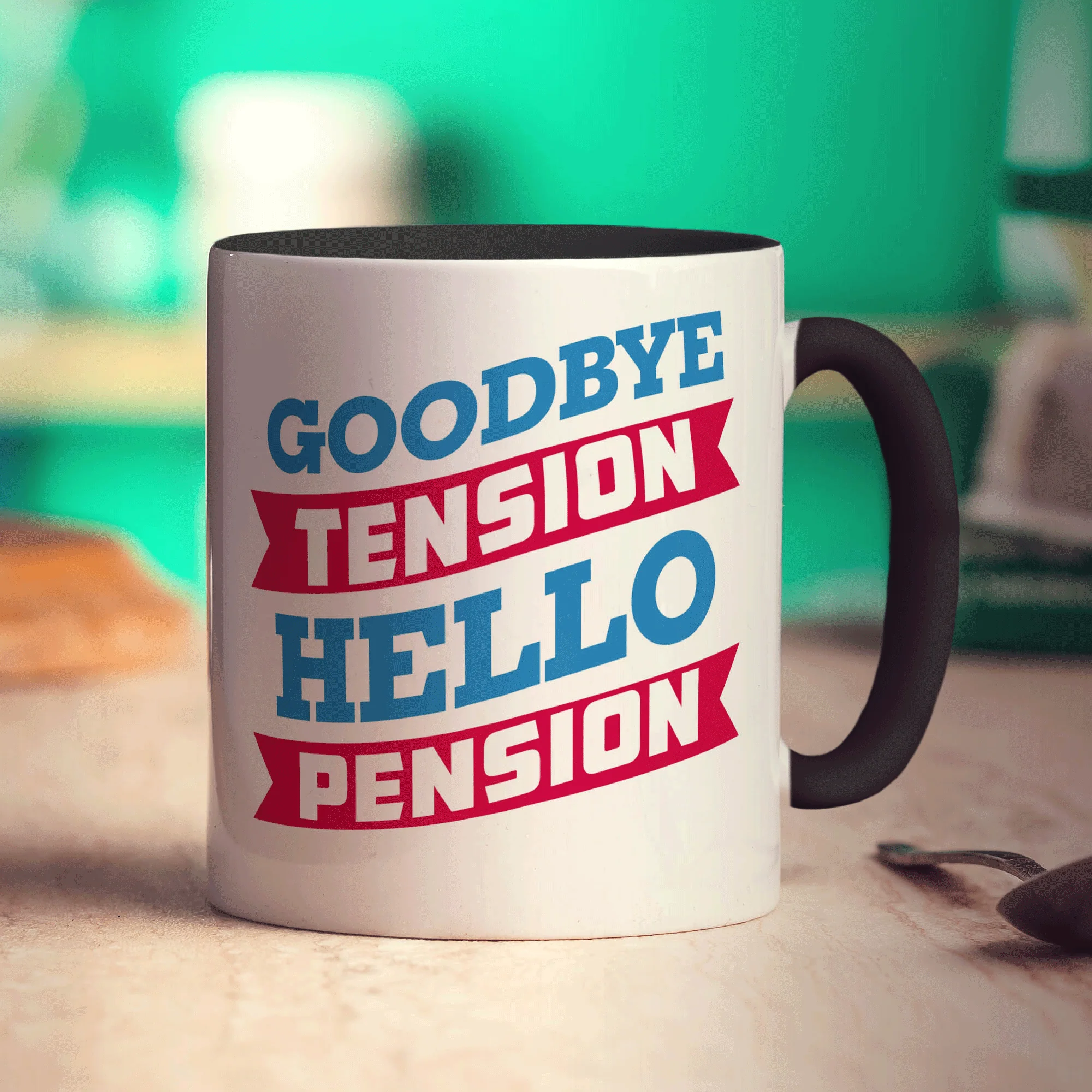Goodbye Tension, Hello Pension Mug - Image 10